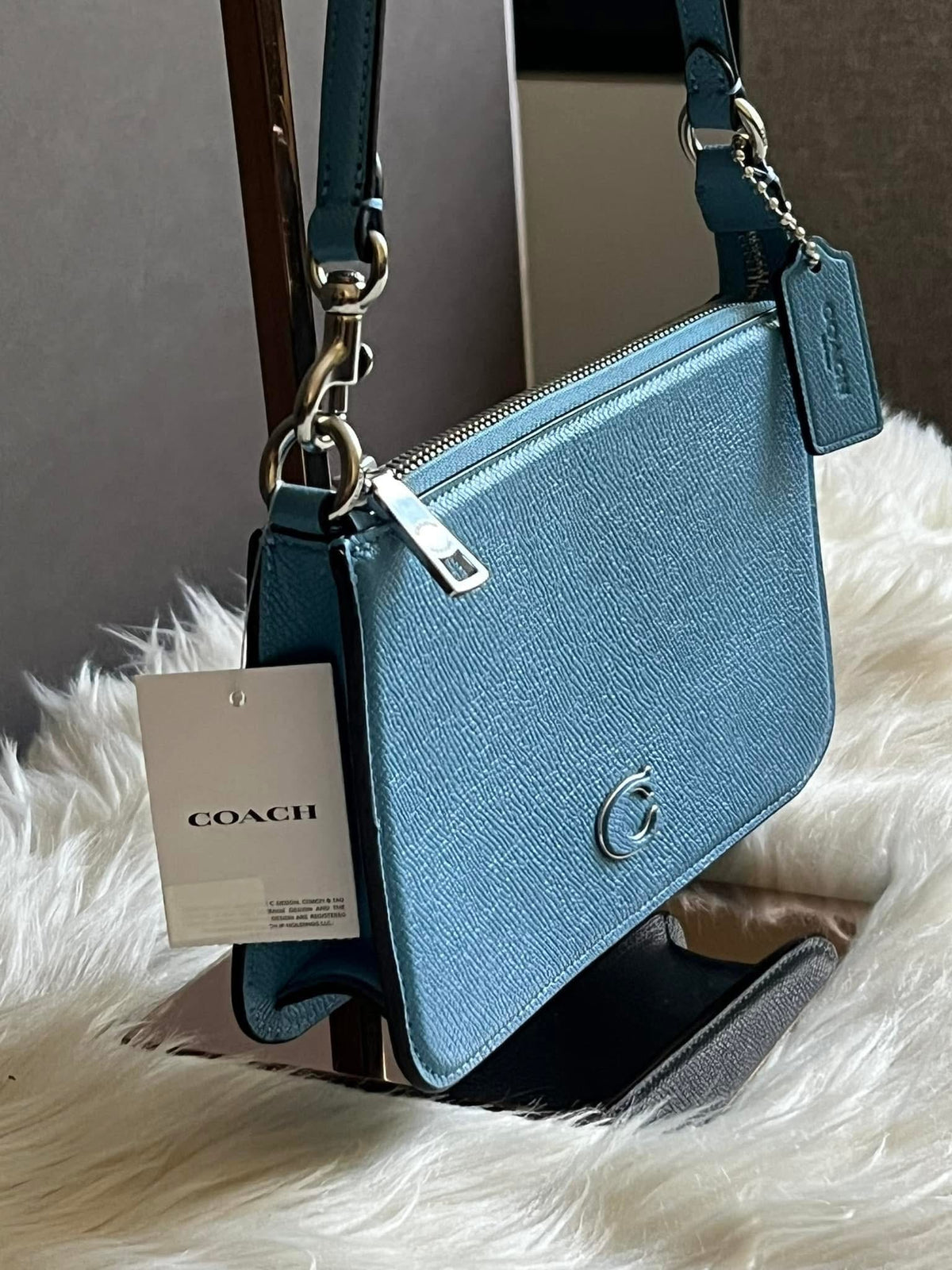 Coach Pouch Bag with Signature Canvas Detail