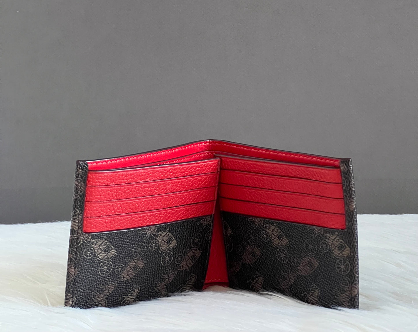 Coach Double Billfold Wallet with Horse and Carriage Print