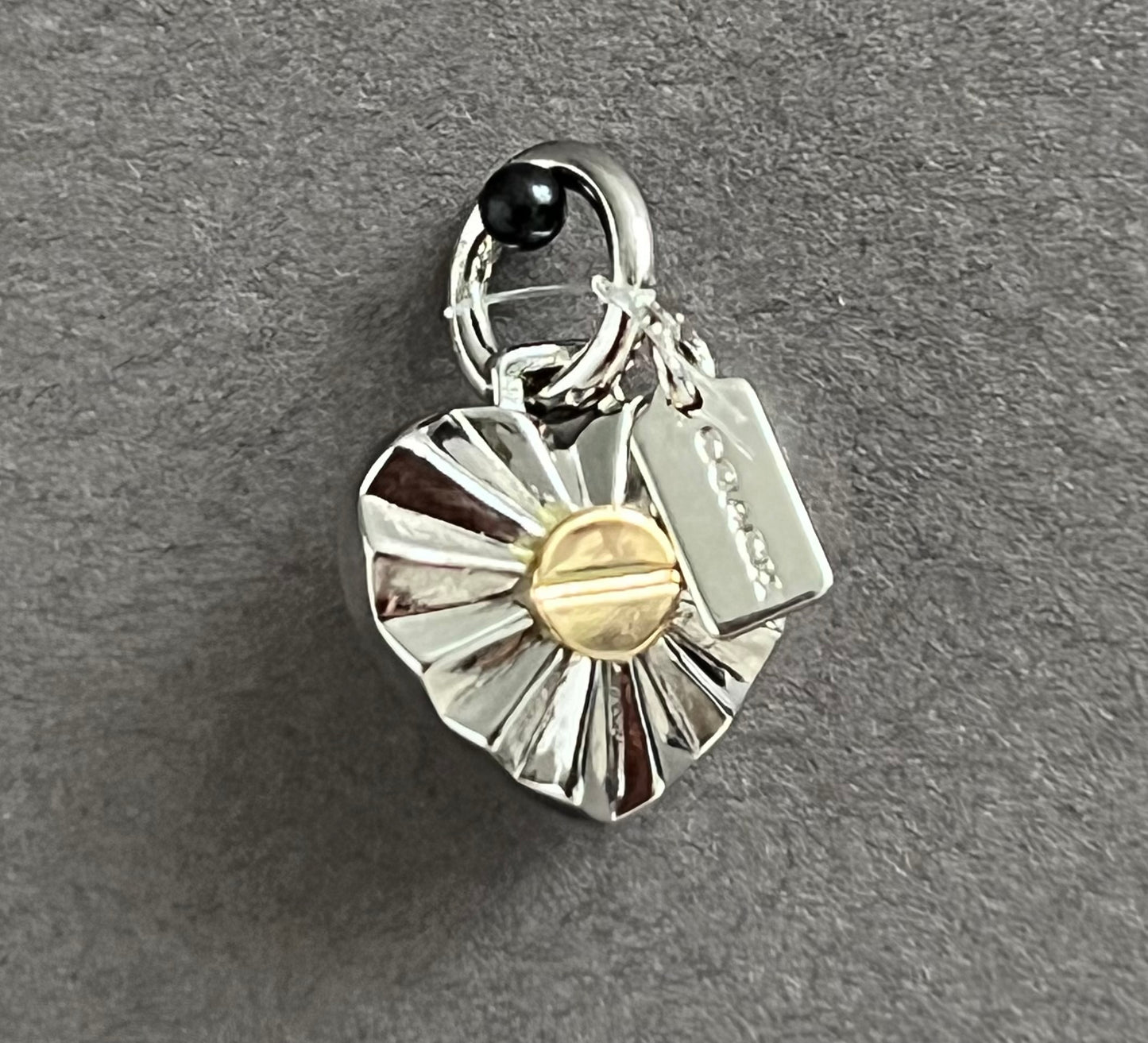 Coach Faceted Heart Charm