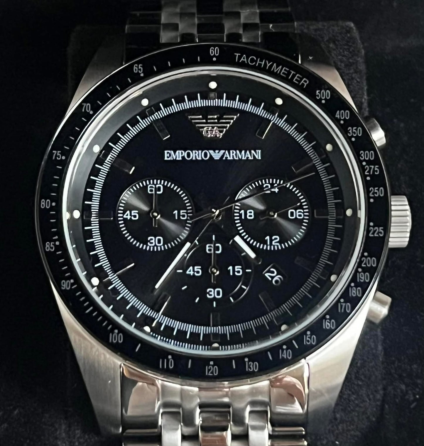 Emporio Armani Men’s Sportivo Black Dial Watch