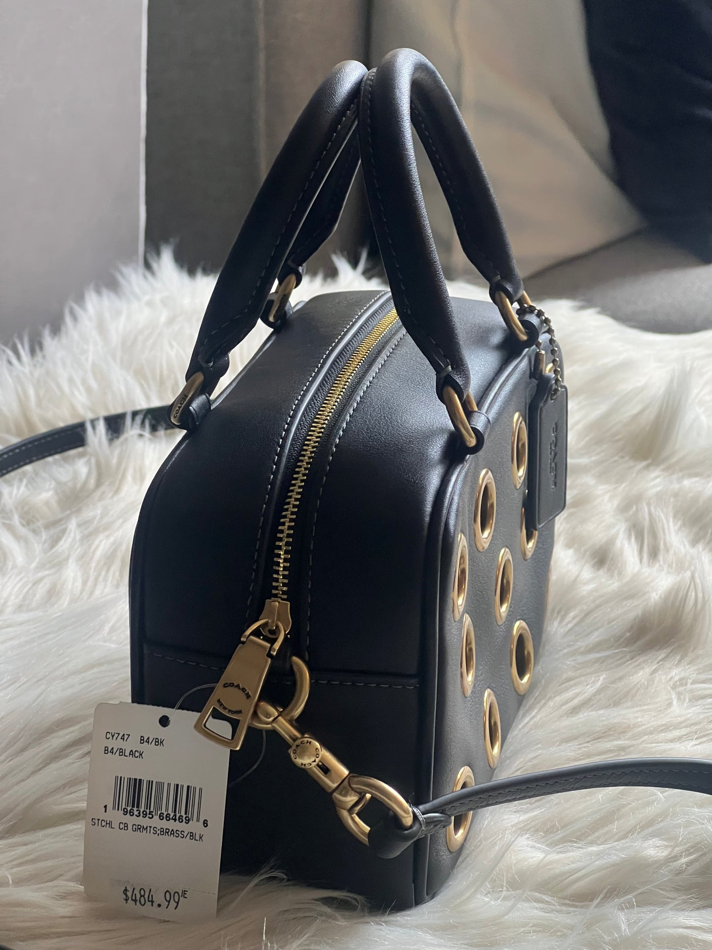 Coach Satchel Crossbody Bag with Grommets