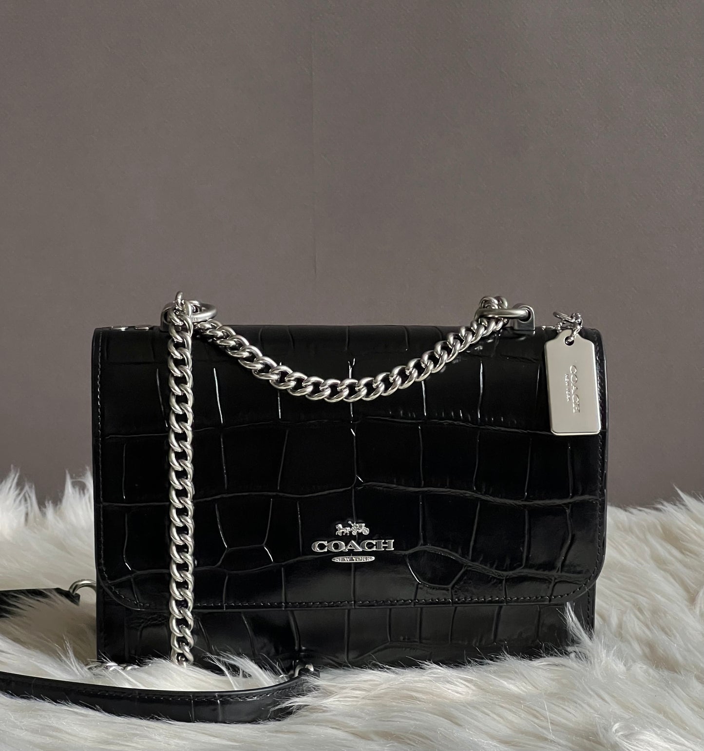 Coach Klare Crossbody Bag In Croc Embossed Leather