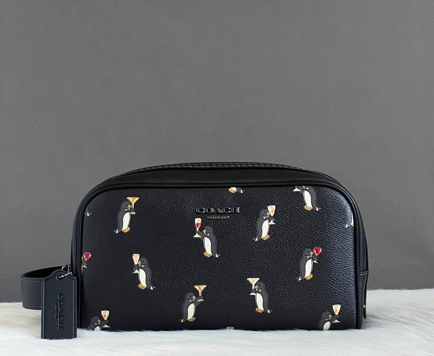 Coach Small Travel Kit With Penguin Print
