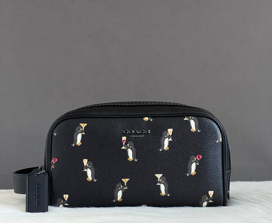 Coach Small Travel Kit With Penguin Print