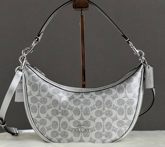 Coach Aria Shoulder Bag In Signature Canvas