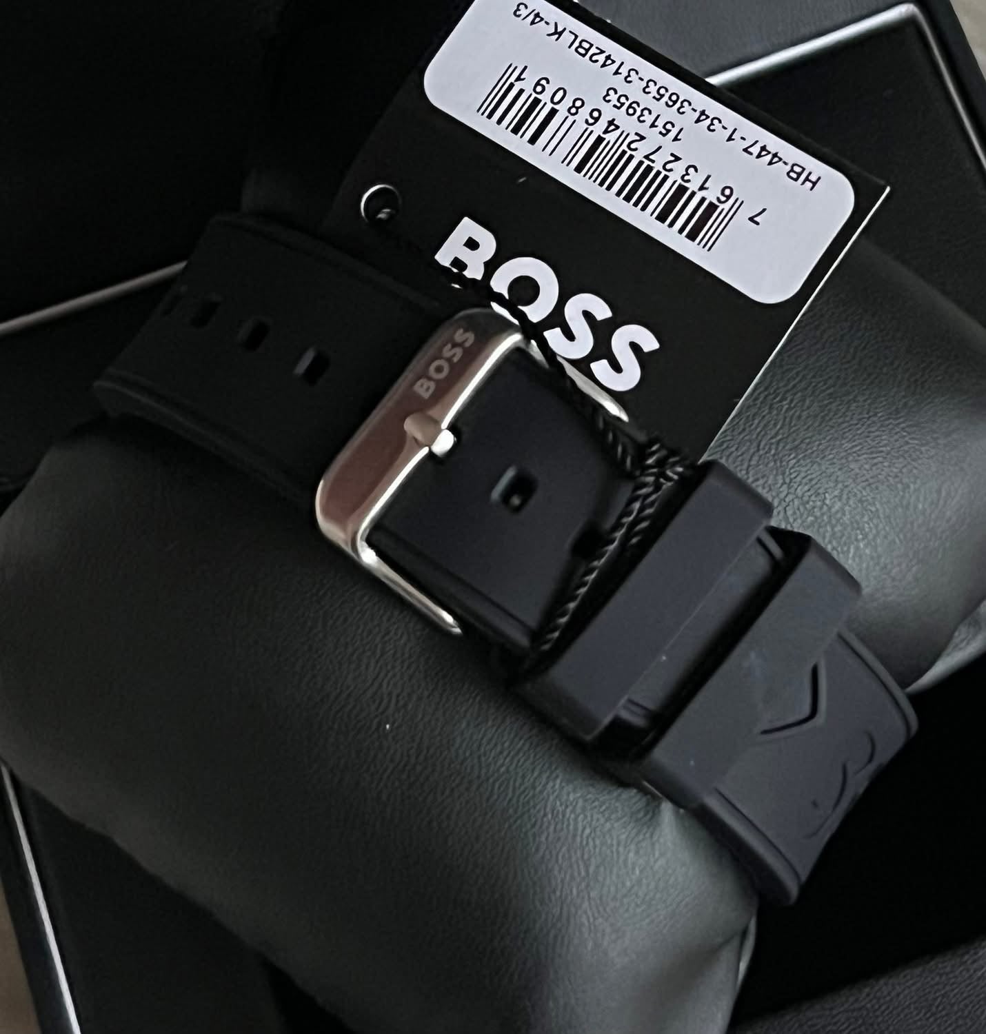 Hugo Boss Men’s Volane Black Silicone Chronograph Watch