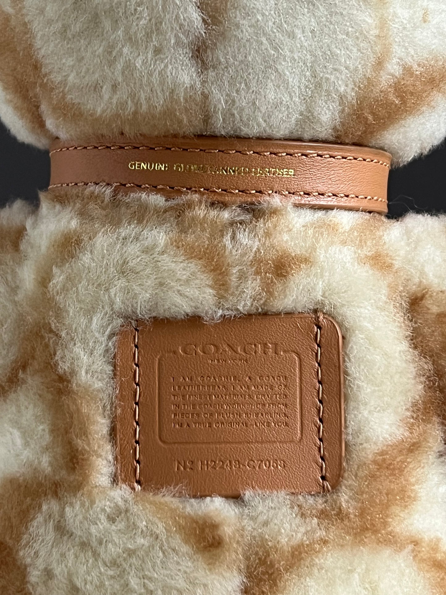 Coach Bear Collectible in Signature Shearling