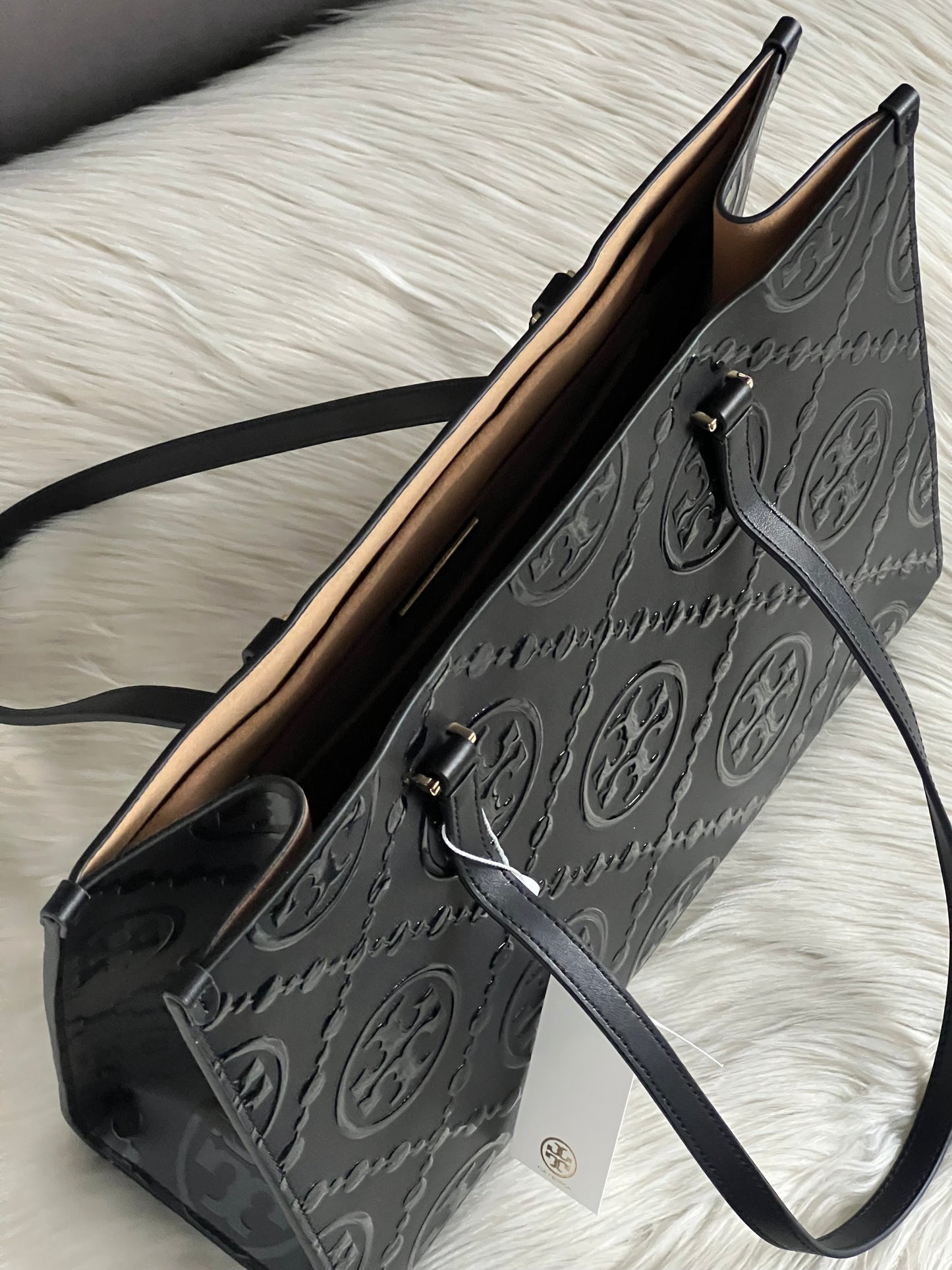 Tory Burch T Monogram Embossed Tote