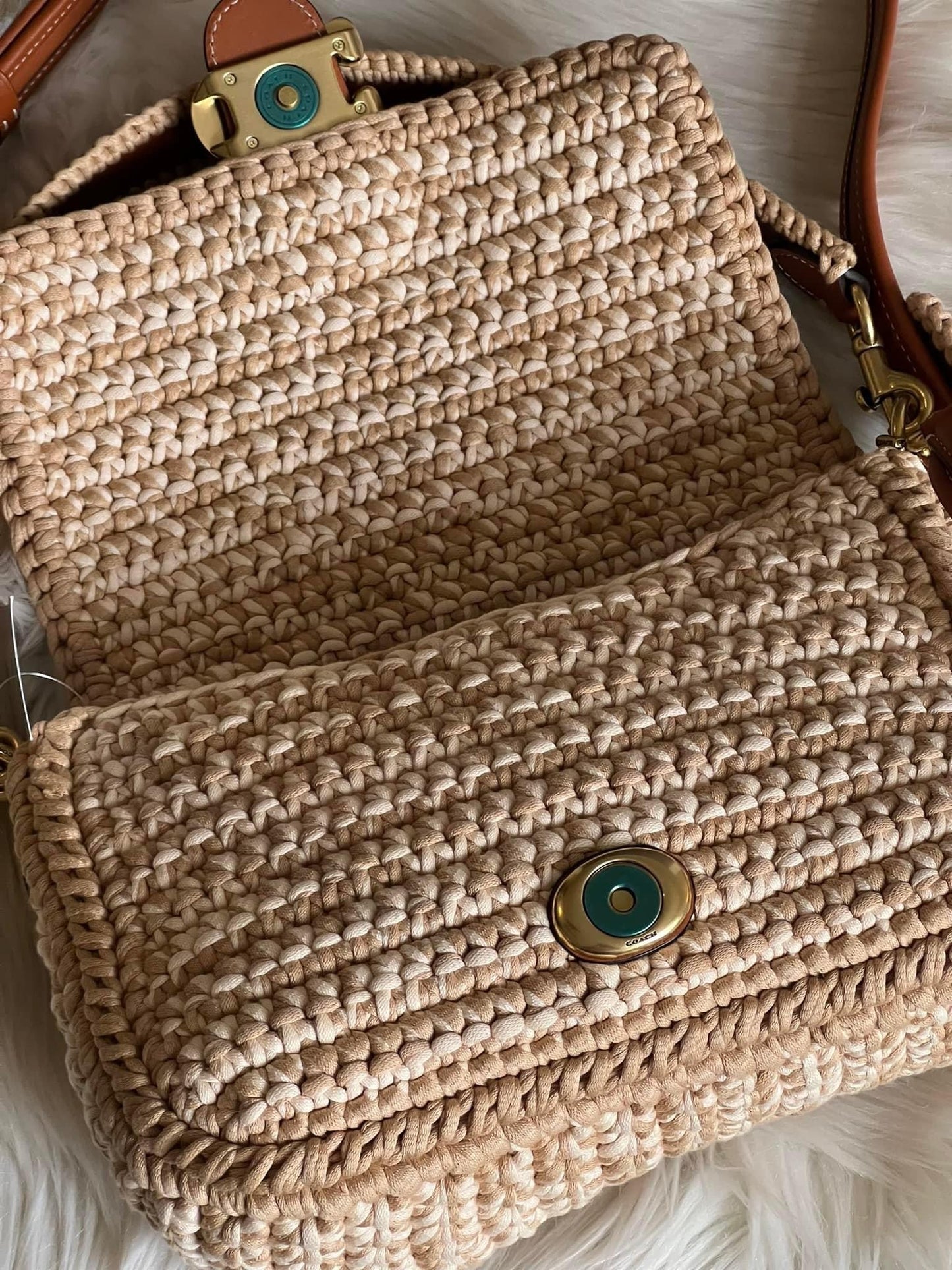 Coach Soft Tabby Shoulder Bag with Crochet