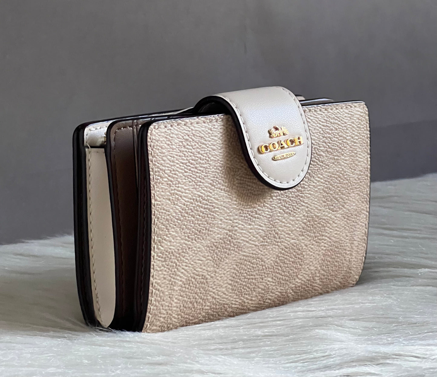 Coach Phone Wallet In Signature Canvas