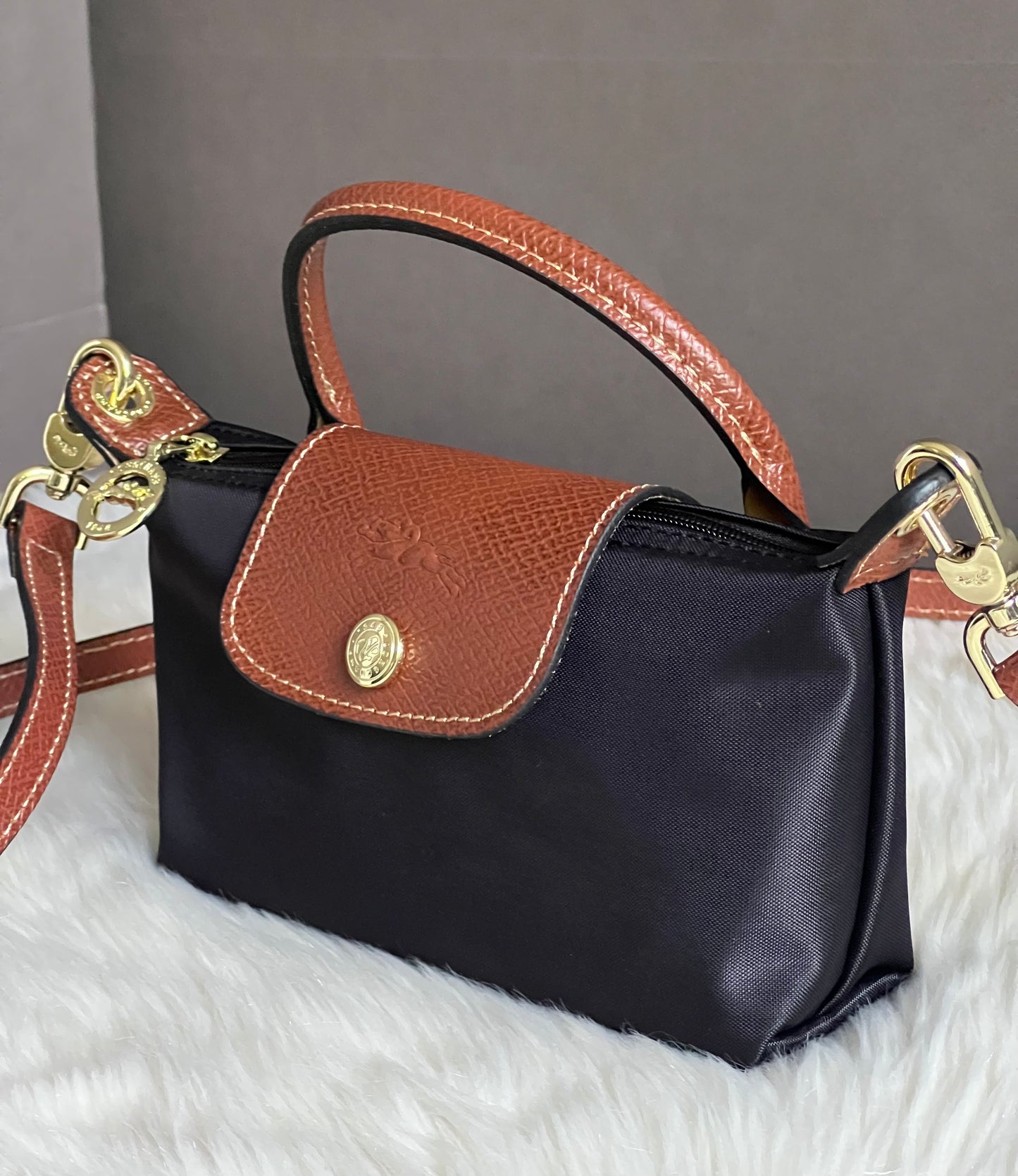 Longchamp XS Le Pliage Original Pouch with Strap
