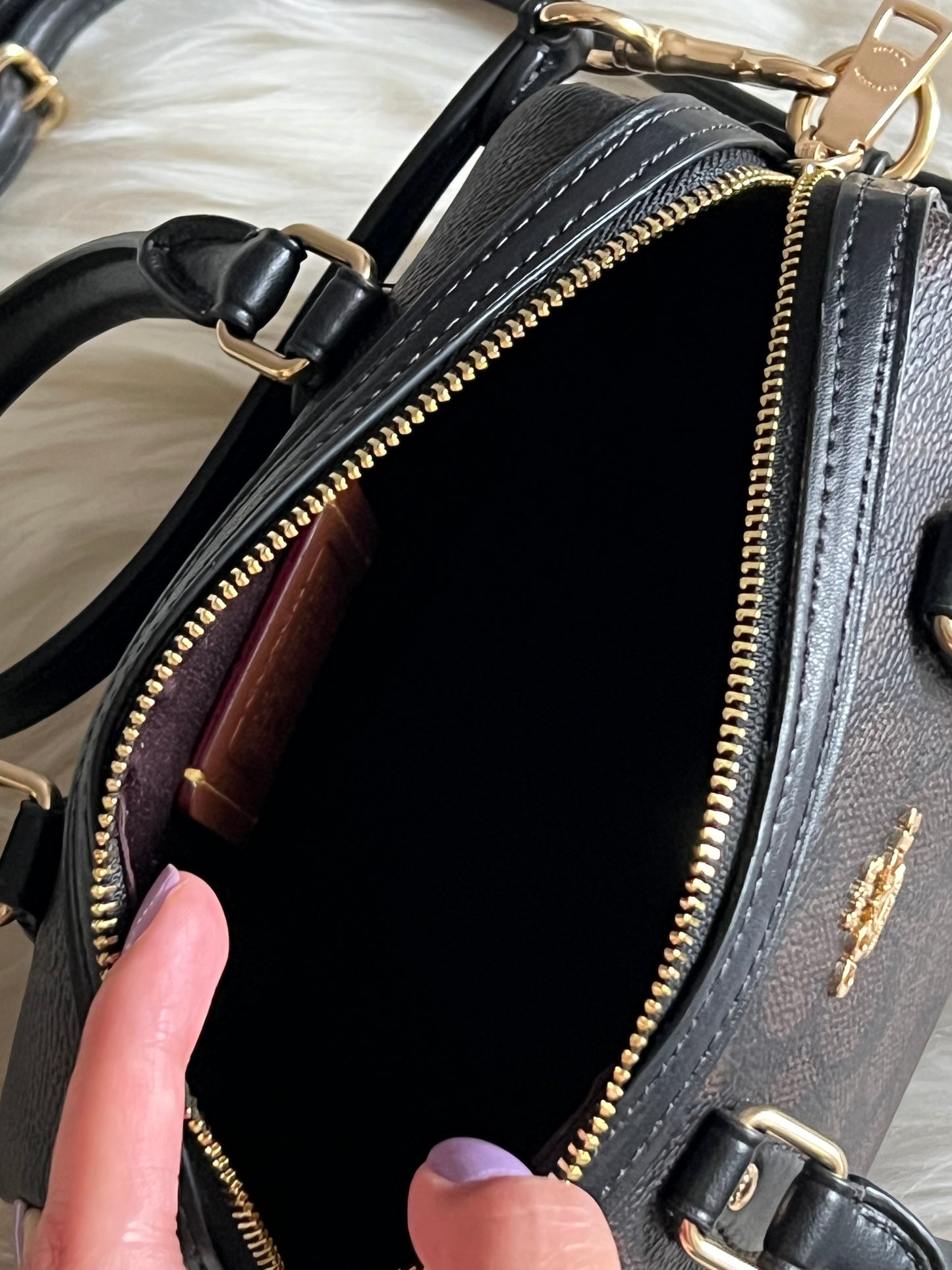 Coach Mini Rowan Crossbody Bag in Signature Canvas Gift Set