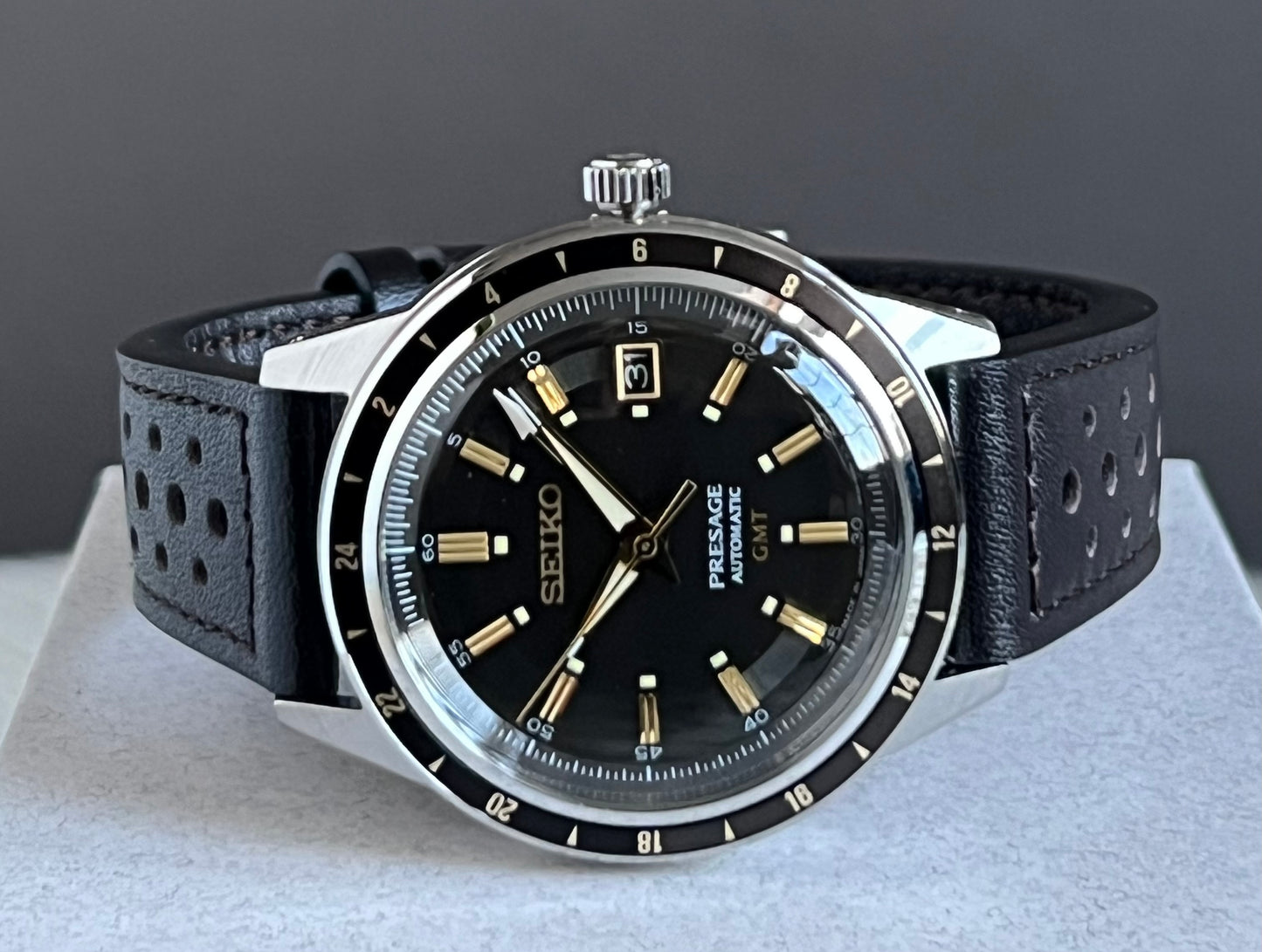 Seiko Men’s Presage GMT Automatic Watch