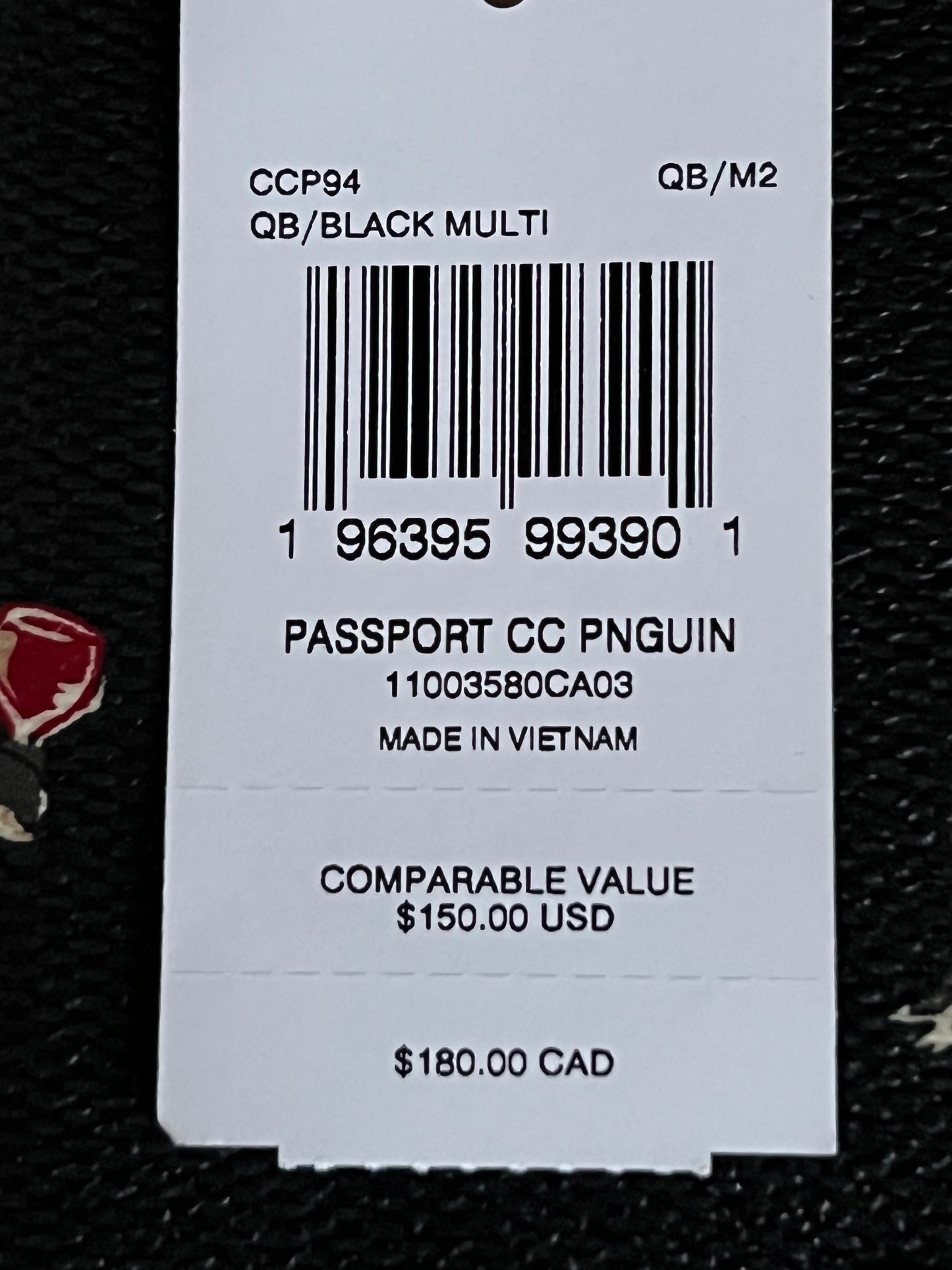 Coach Passport Case with Penguin