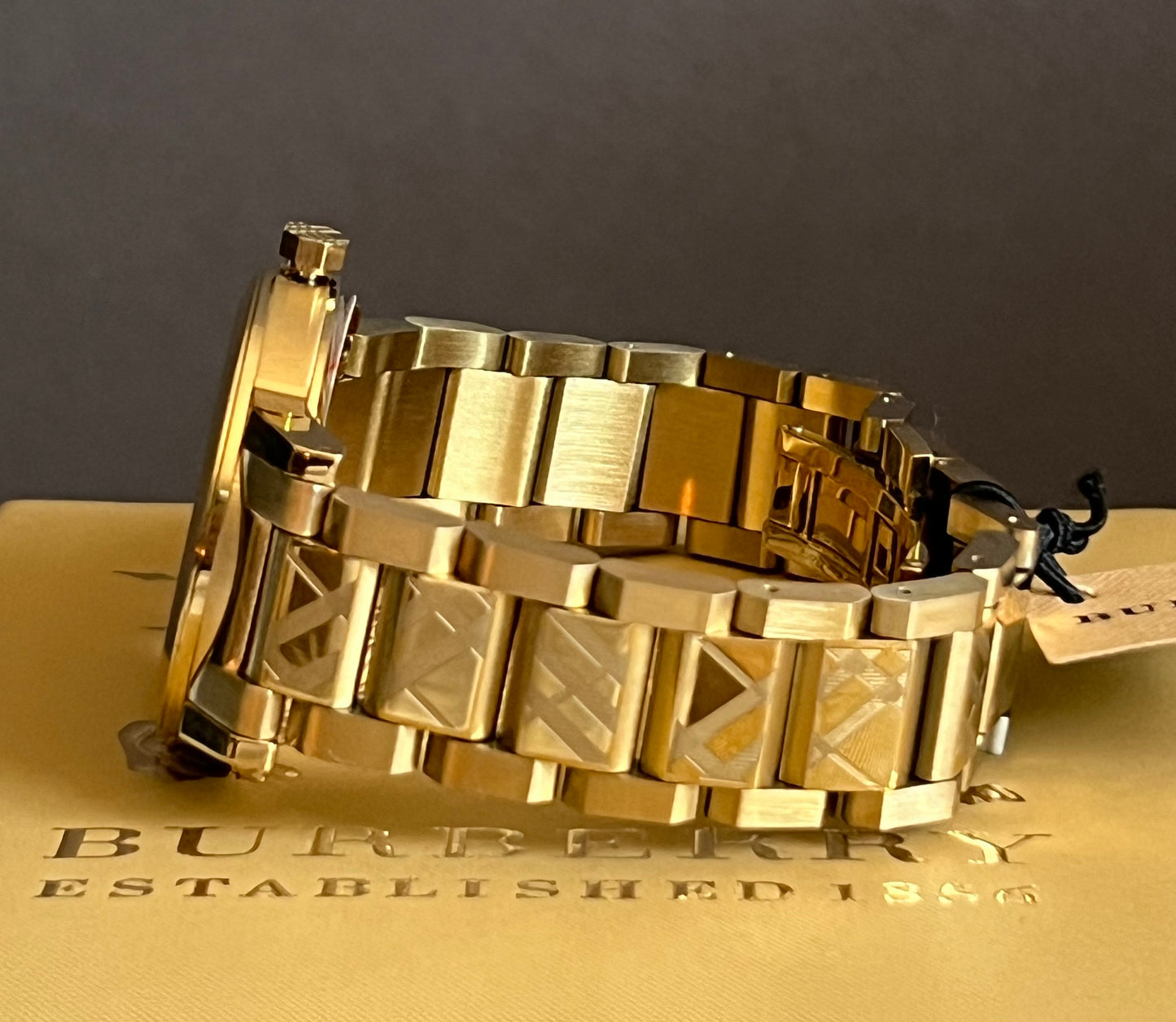 Burberry Unisex Swiss Gold Ion-Plated Watch