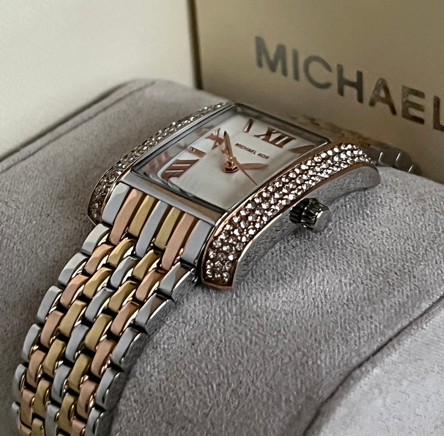 Michael Kors Women’s Emery Tri-Tone Stainless Watch