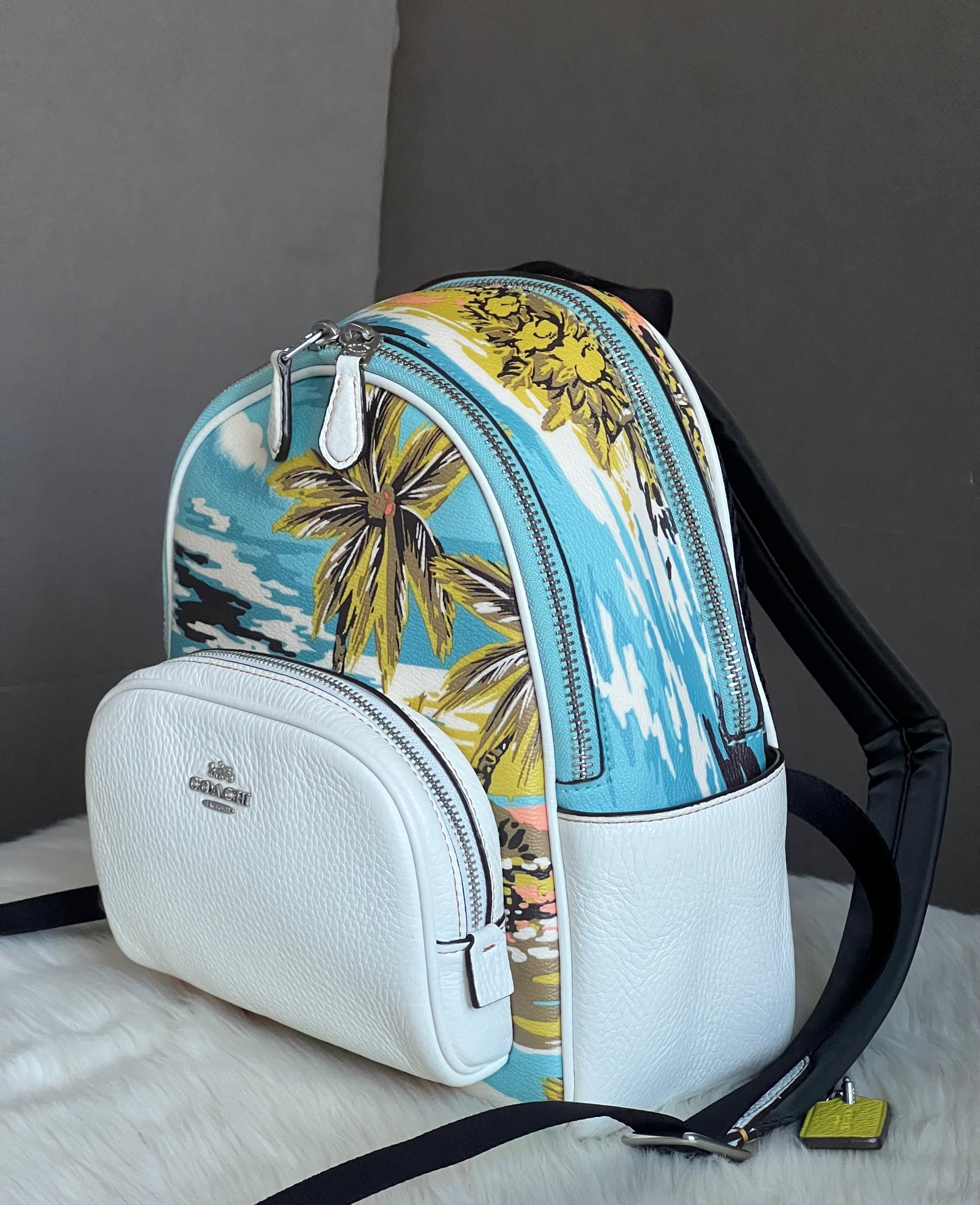 Coach Mini Court Backpack With Hawaiian Print – Club de Mode
