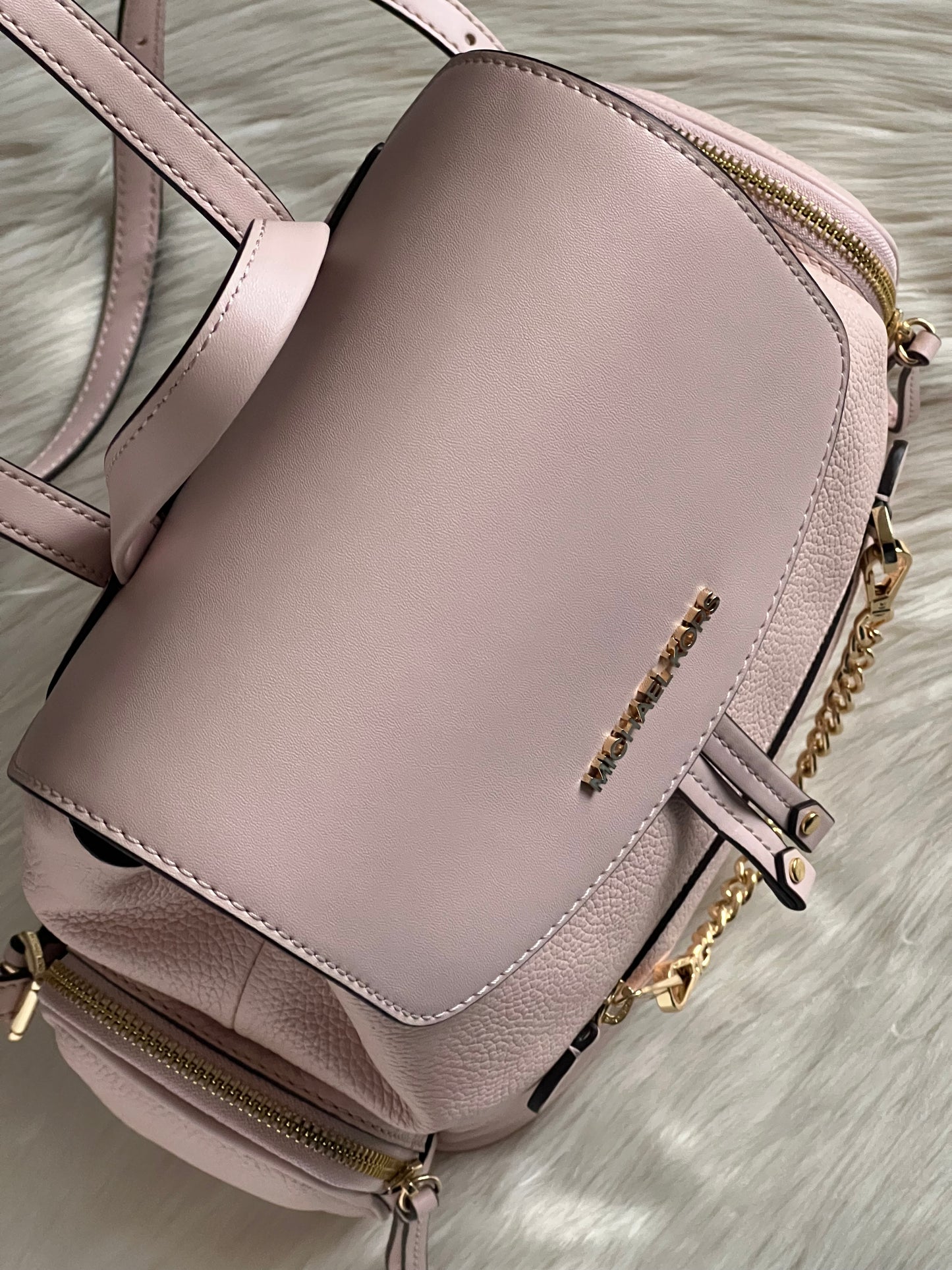 Michael Kors Jet Set Medium Pebbled Leather Backpack