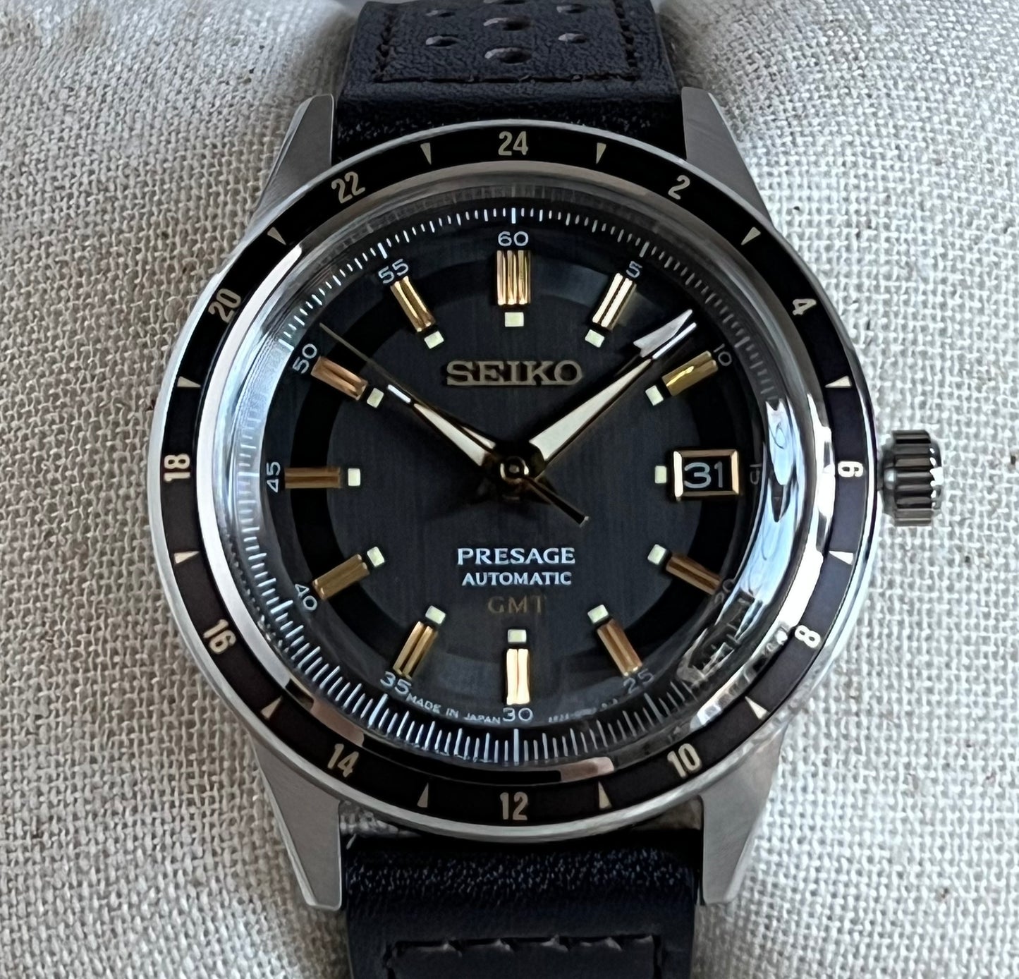 Seiko Men’s Presage GMT Automatic Watch