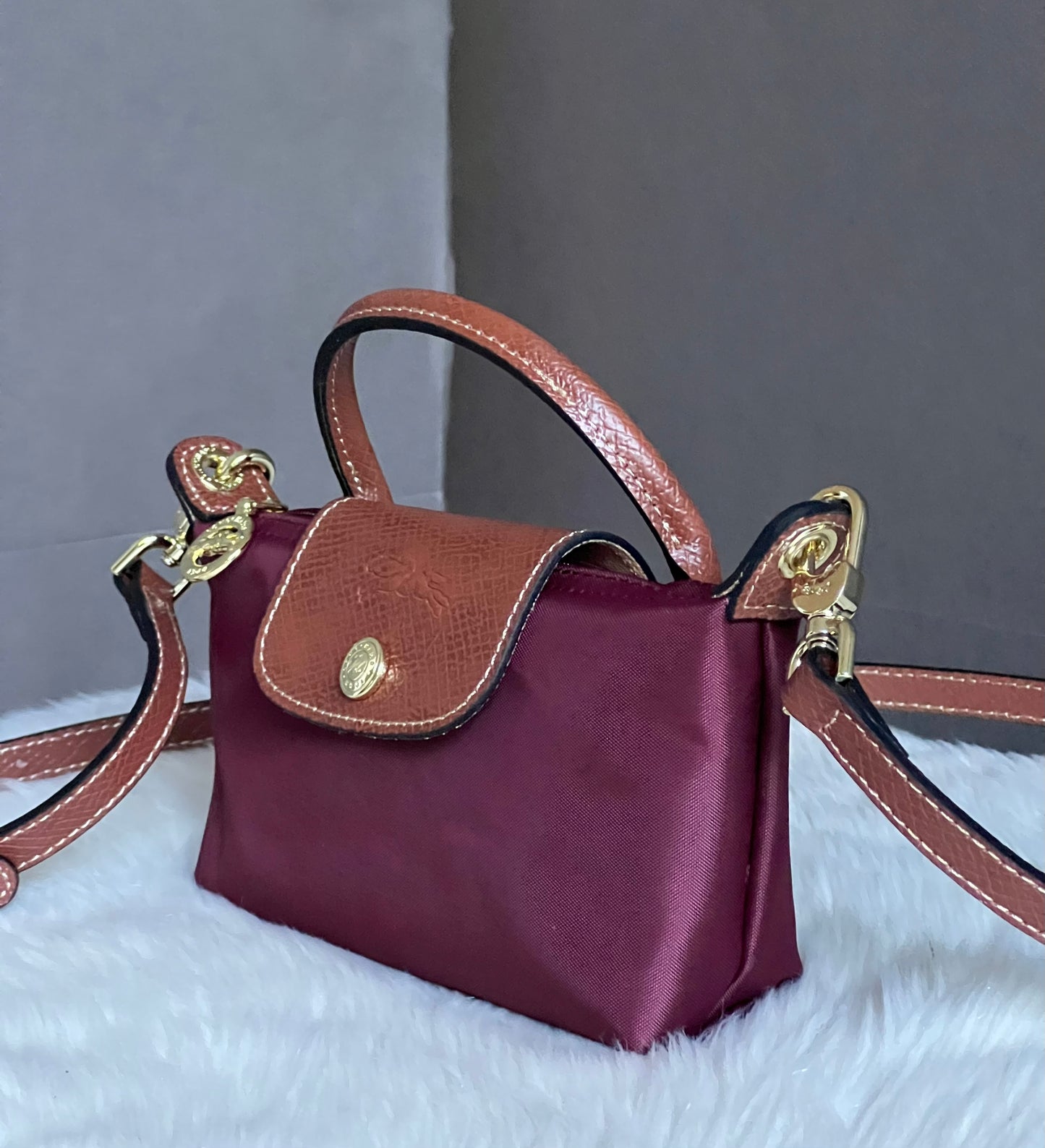Longchamp XS Le Pliage Original Pouch with Strap