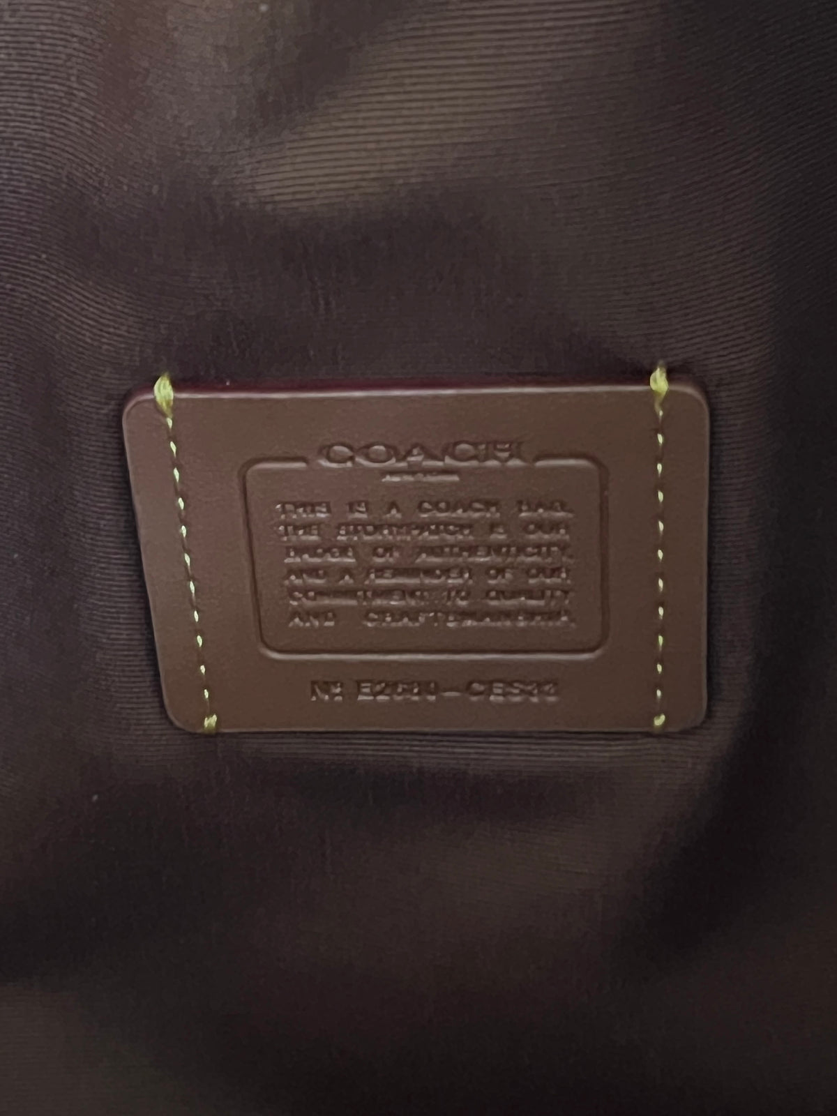 CES33 - Coach Evelyn Shoulder Bag with Quilting and Charm