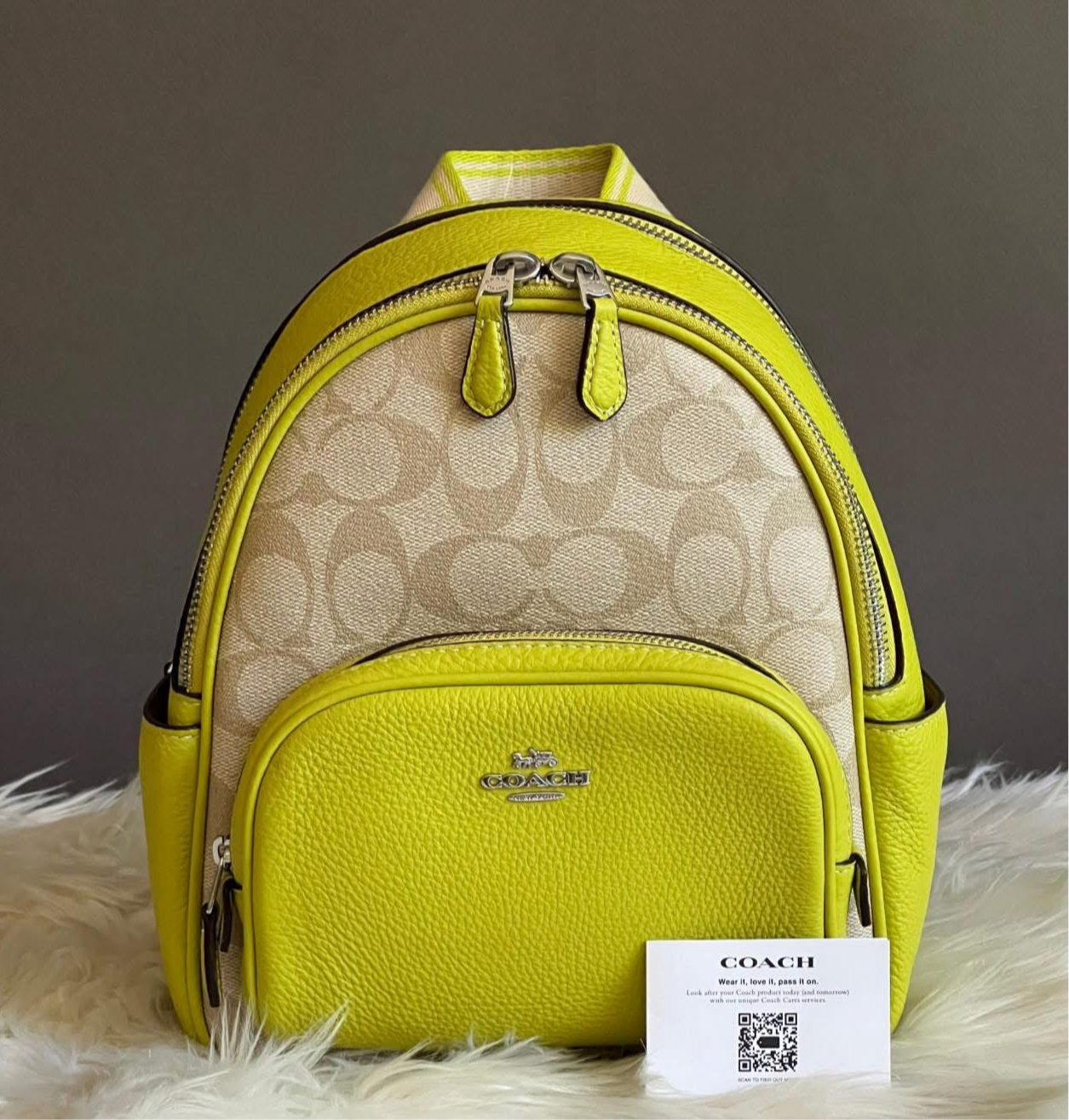 canvas coach backpack women Coach Mini Court Backpack in Signature Canvas – Club de Mode