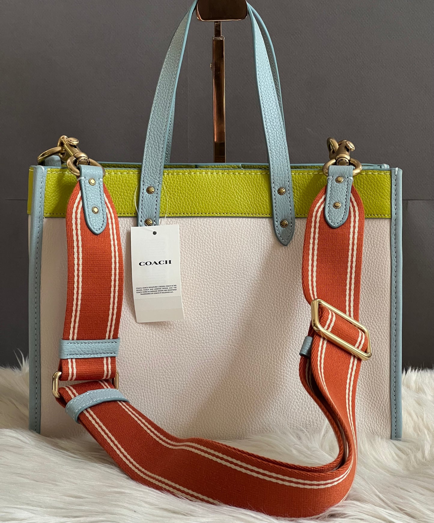 Coach Field Tote 30 in Colorblock with Coach Badge