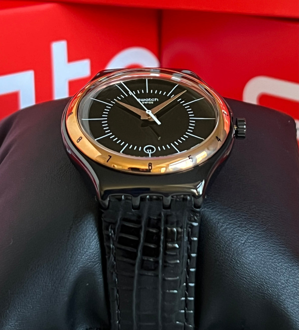 Swatch Black Nachtigall Watch