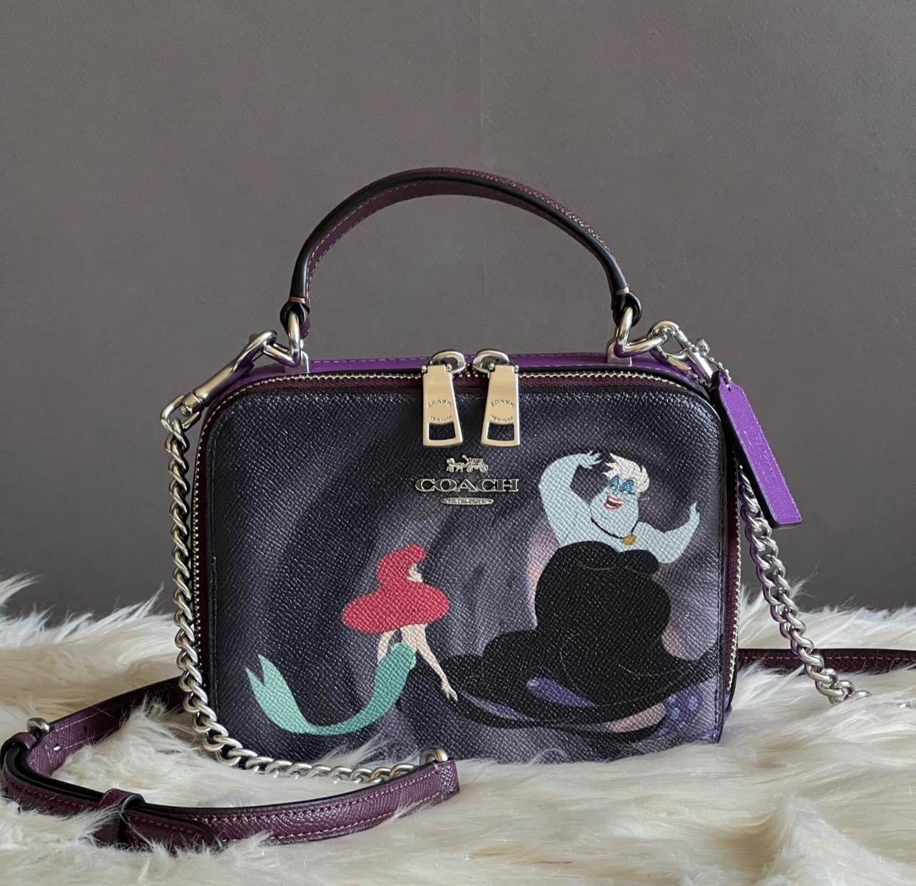 Disney X Coach Box Crossbody with Ursula Motif