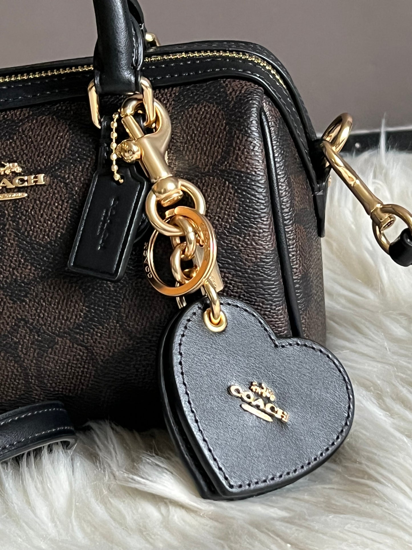 Coach Mini Rowan Crossbody Bag in Signature Canvas Gift Set