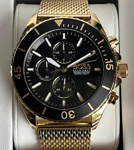 Hugo Boss Men’s Ocean Gold Steel Watch