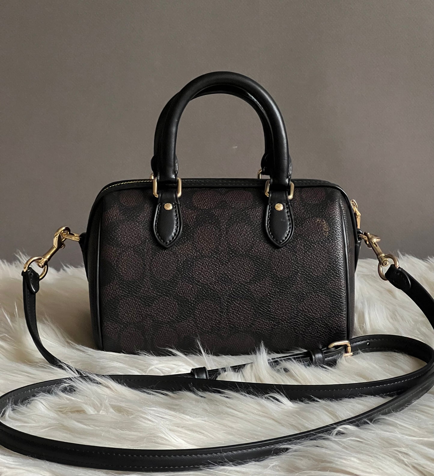 Coach Mini Rowan Crossbody Bag in Signature Canvas Gift Set