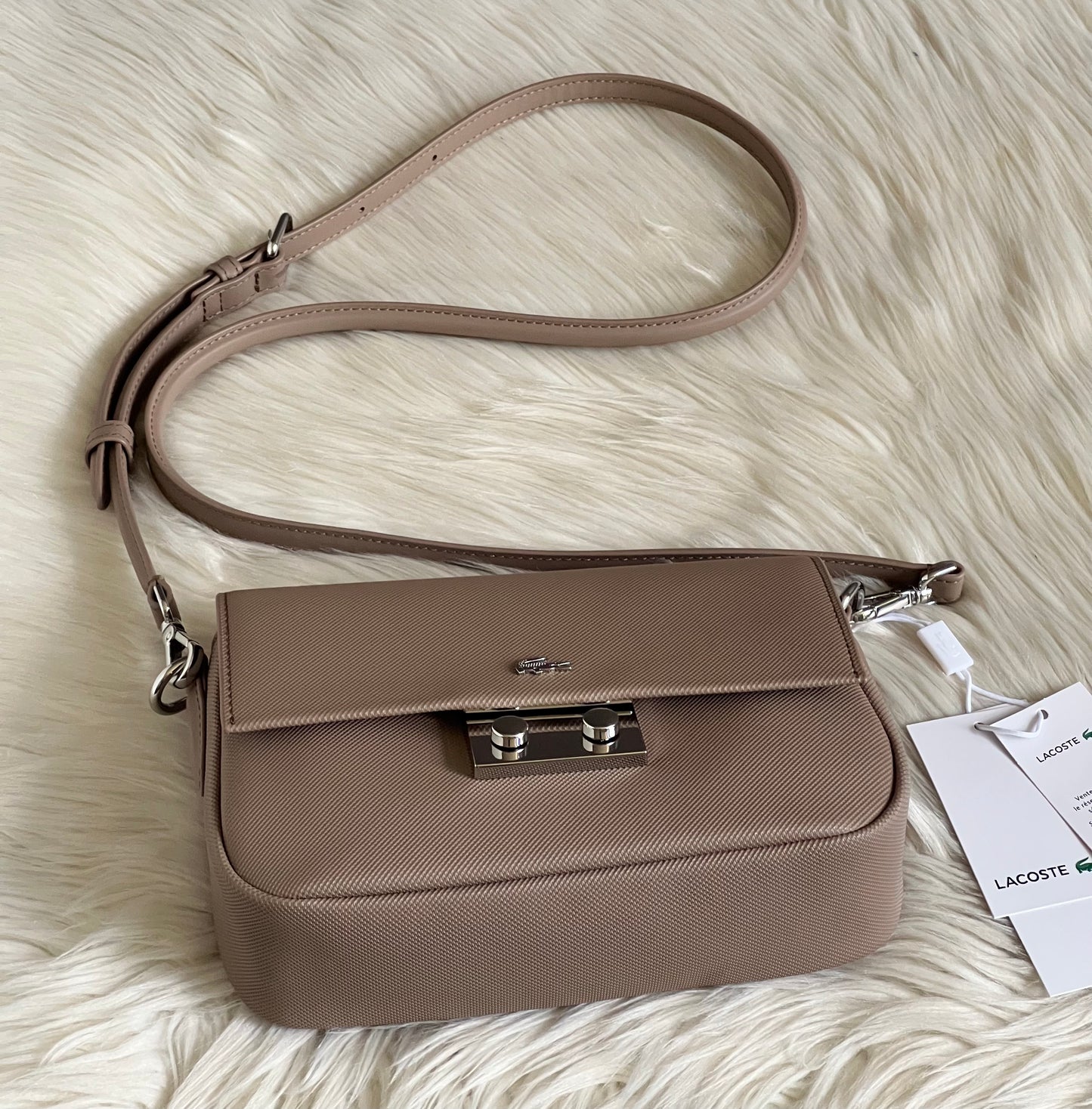 Lacoste Women's Flap Close Shoulder Bag