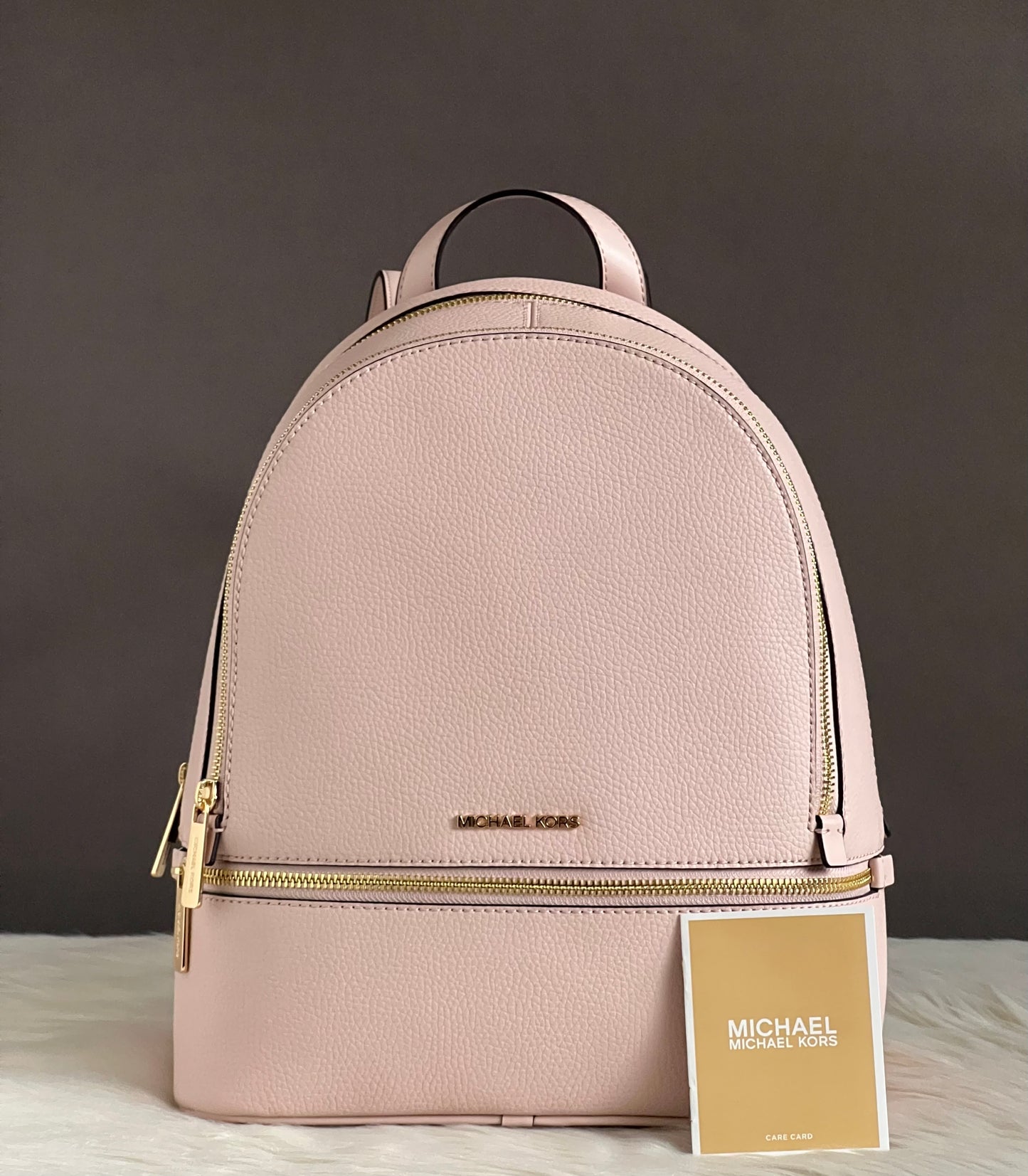 Michael Kors Rhea Medium Pebbled Leather Backpack