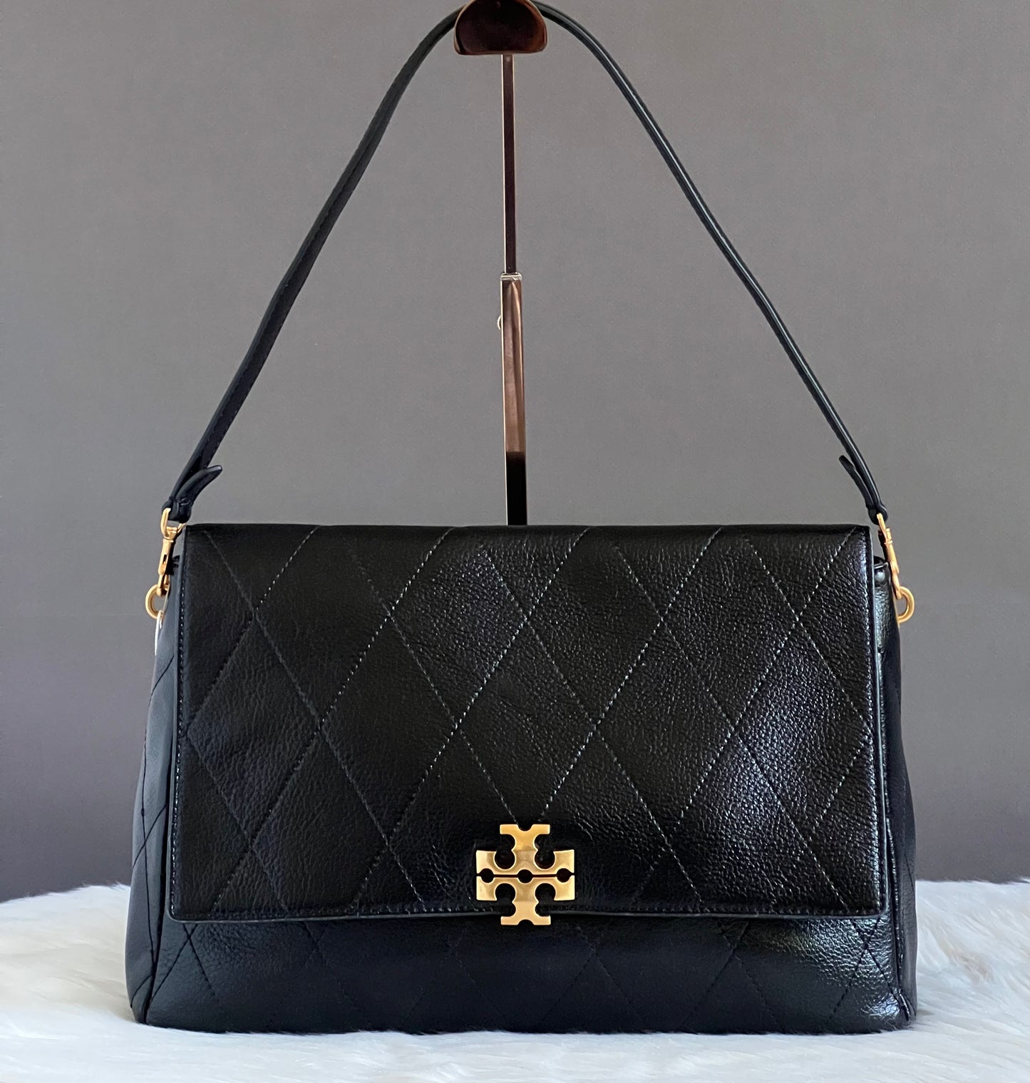 Tory Burch Large Charlie Quilted Shoulder Bag