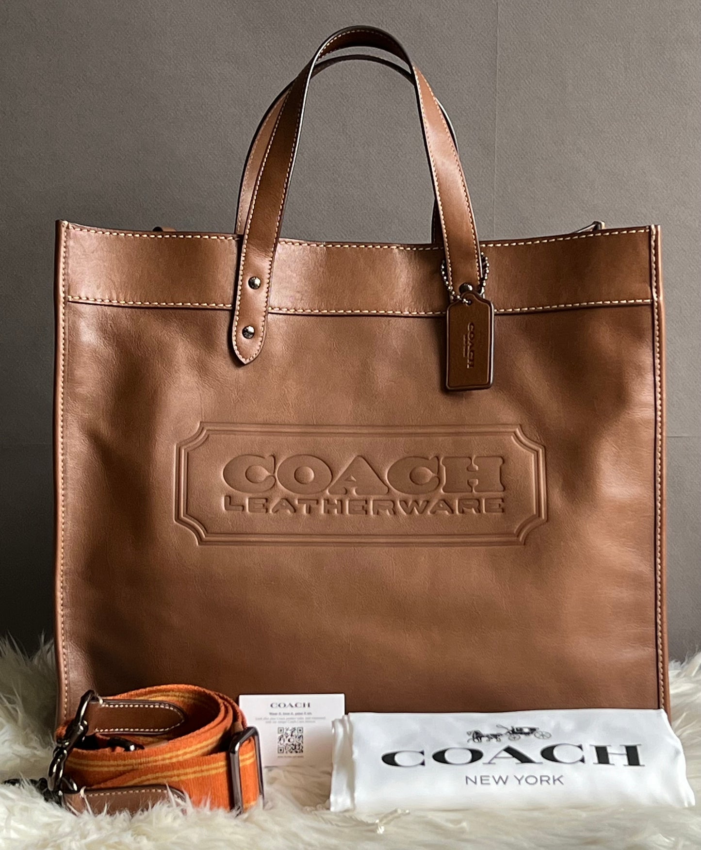 Coach Field Tote 40 with Coach Badge