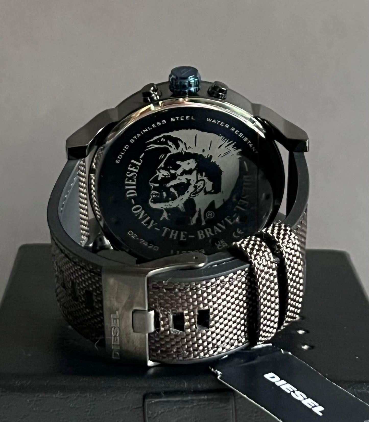 Diesel Men’s Mr. Daddy 2.0 Chronograph Black and Gray Silicone Watch