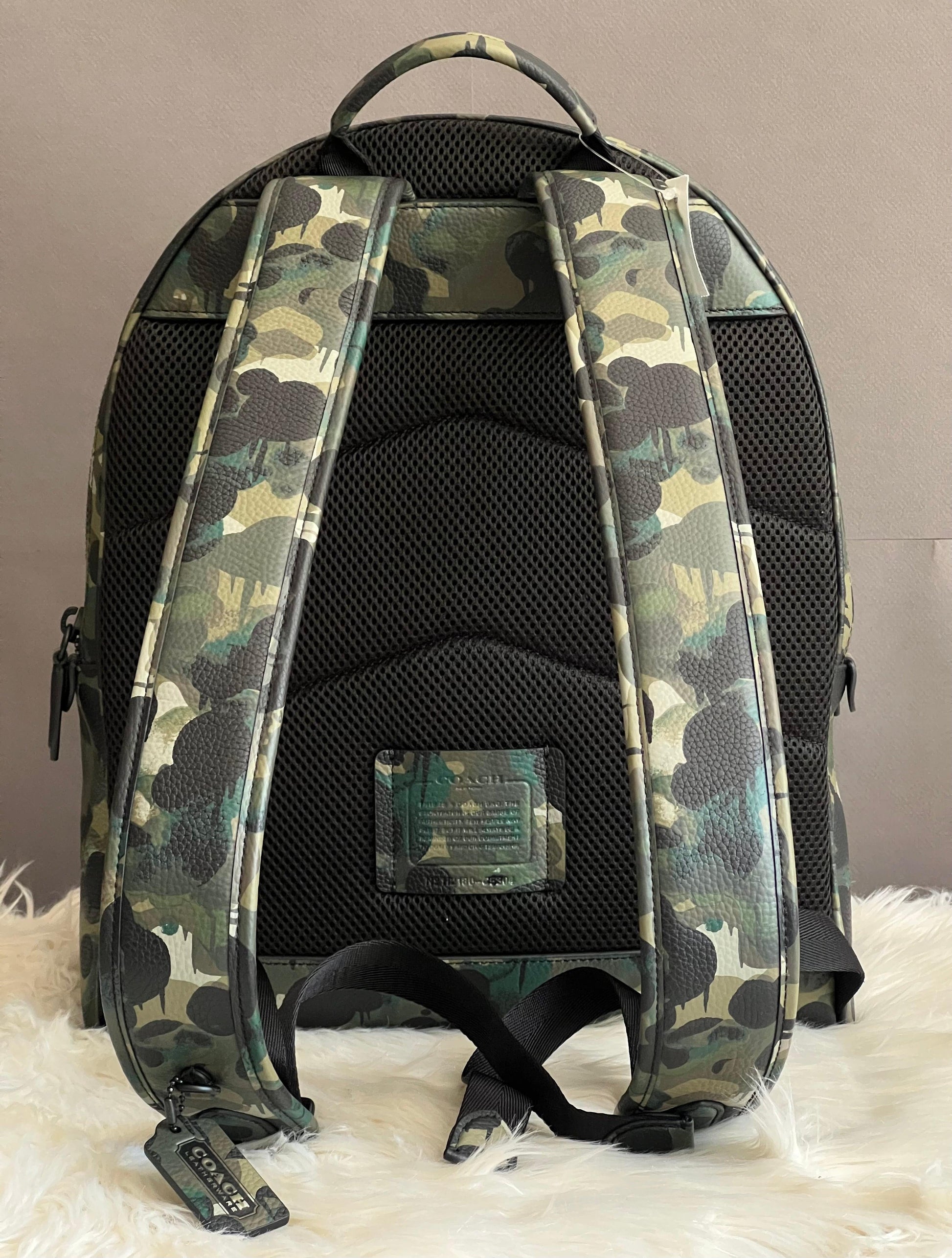 coach backpack mens green fabric Coach Charter Backpack with Camo Print – Club de Mode