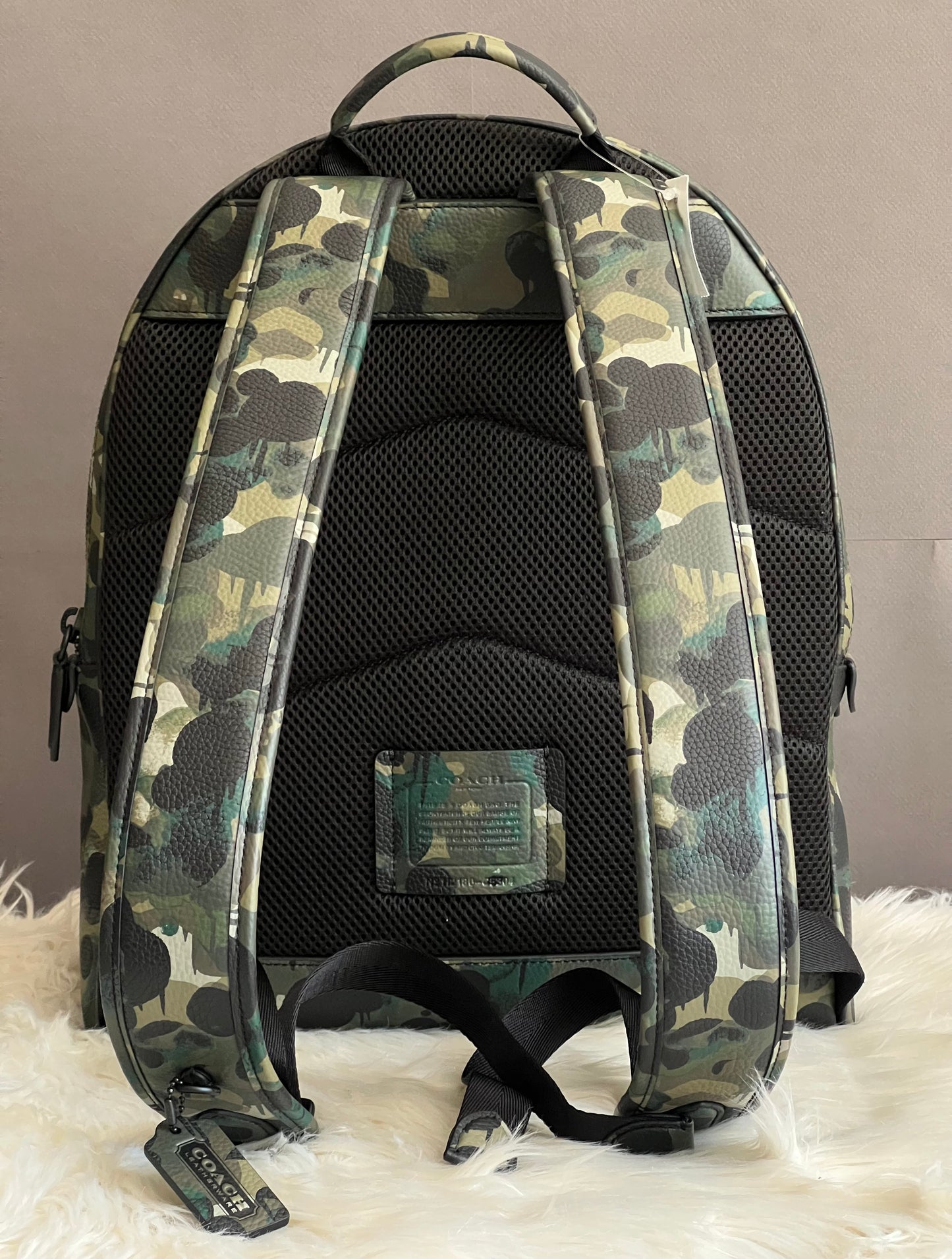 Coach Charter Backpack with Camo Print