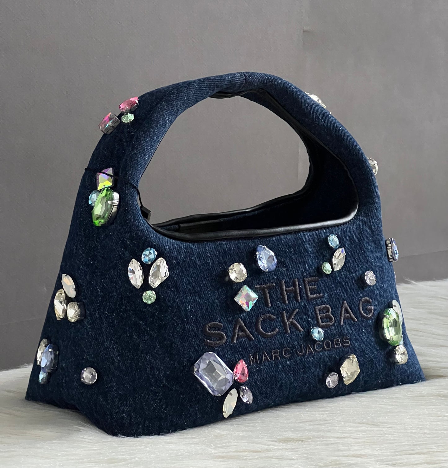 Marc Jacobs The Gem Denim Mini Sack Bag