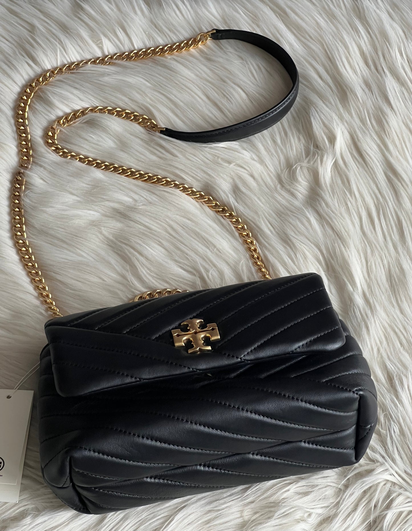 Tory Burch Small Chevron Pleated Convertible Shoulder Bag