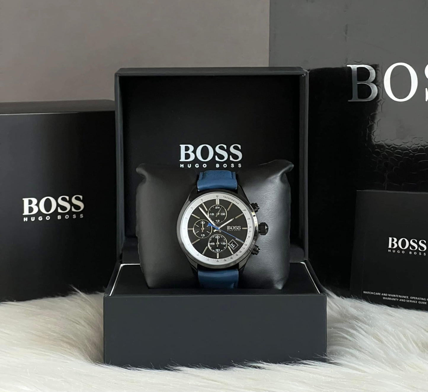 Hugo Boss Men’s Grand Prix Black Dial Watch