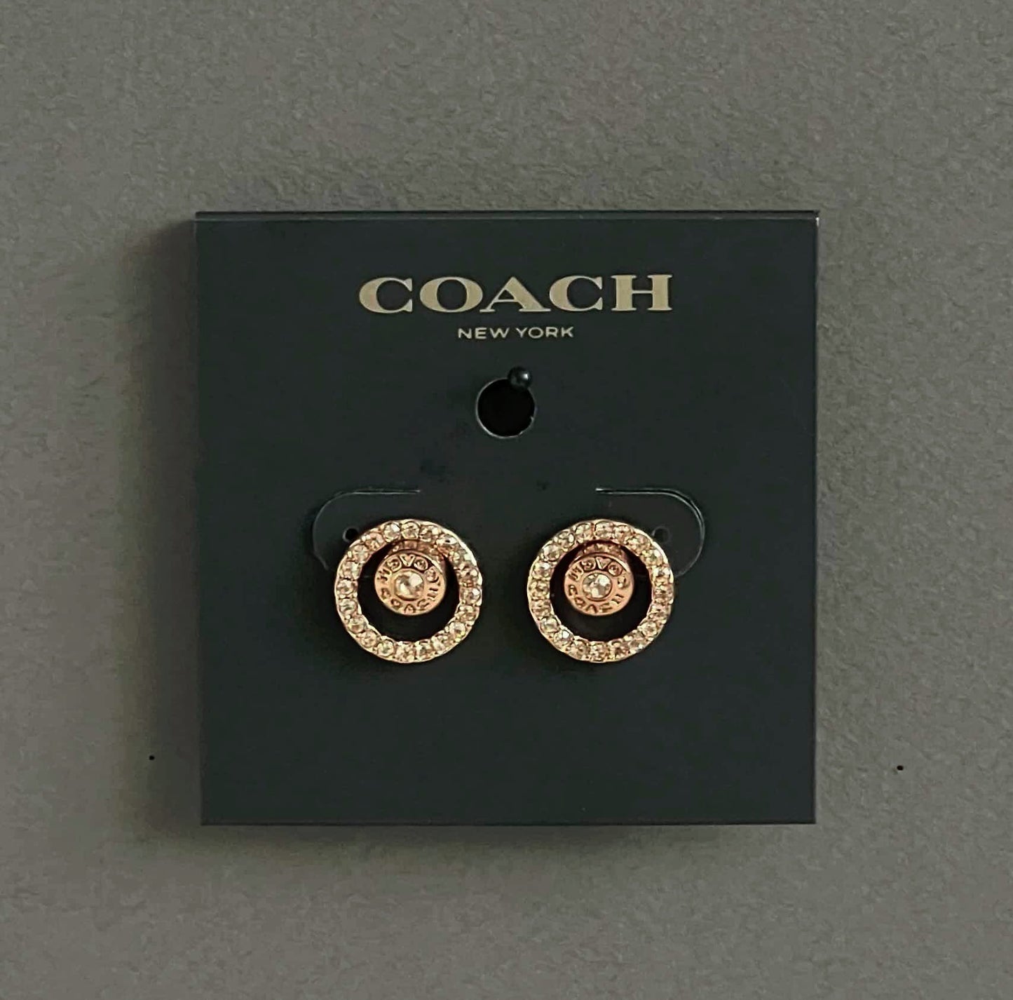 Coach Open Circle Halo Stud Earrings