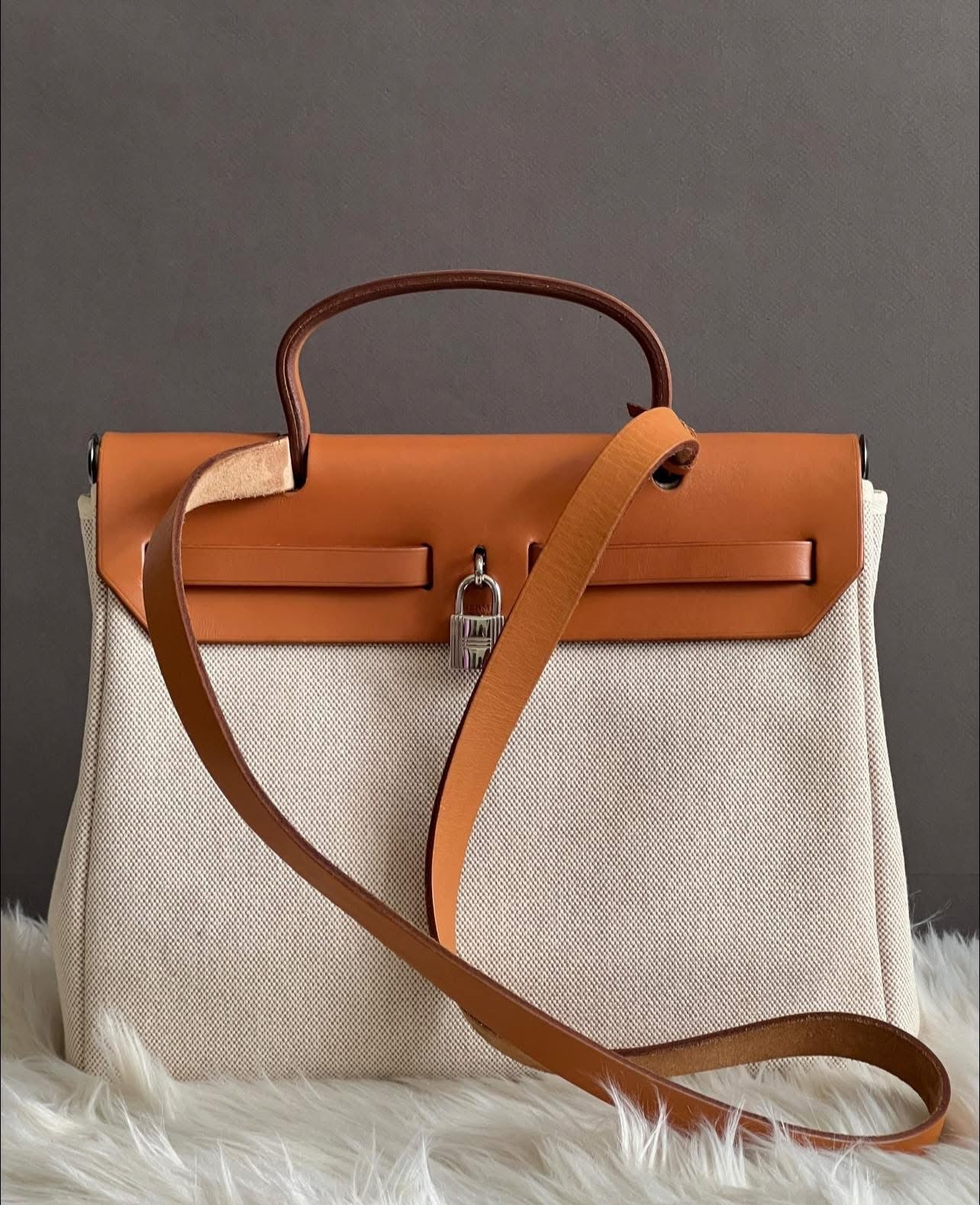 PRE-LOVED - Hermes Vintage Herbag 31 2-in-1 Bag