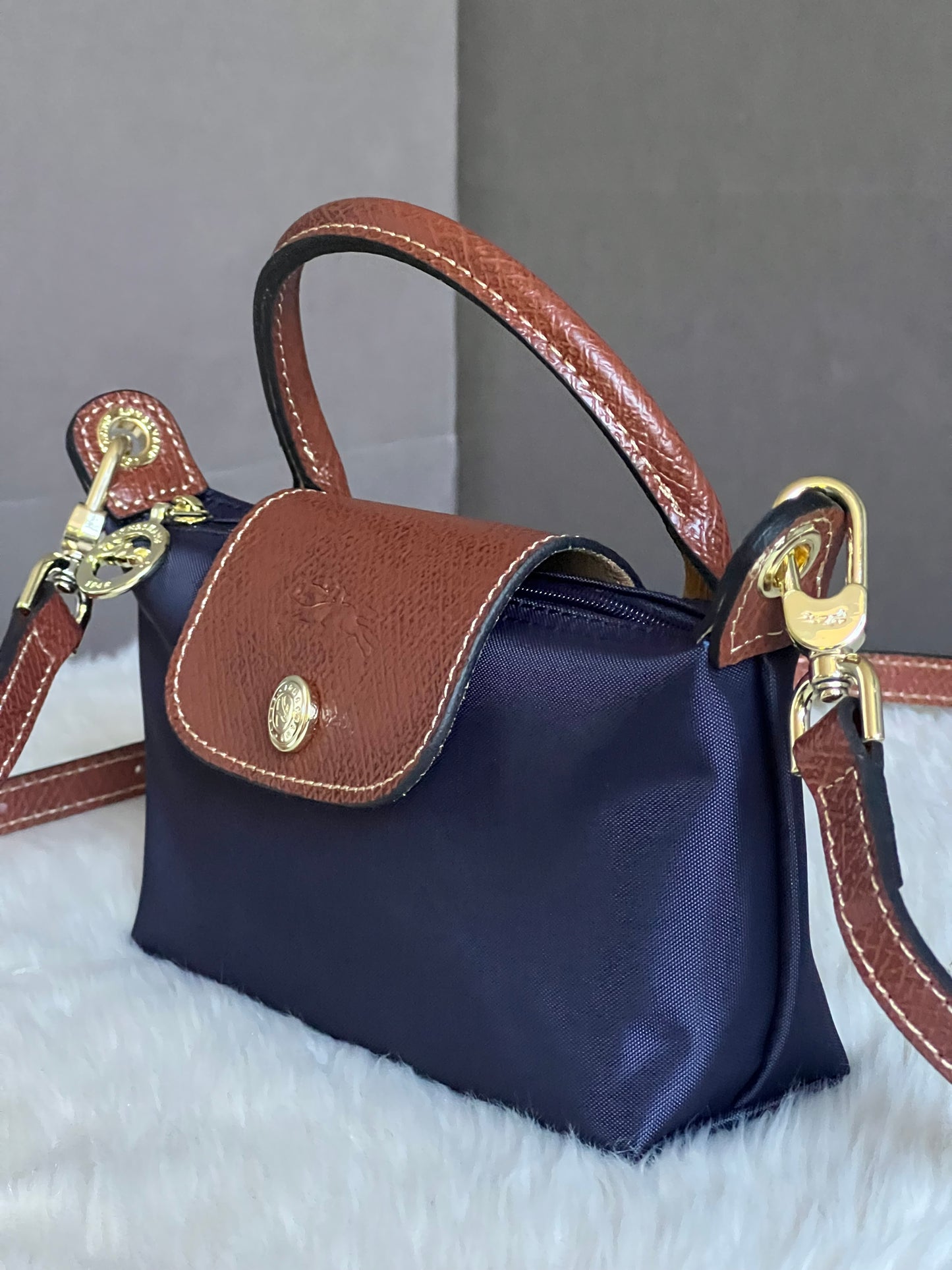 Longchamp XS Le Pliage Original Pouch with Strap