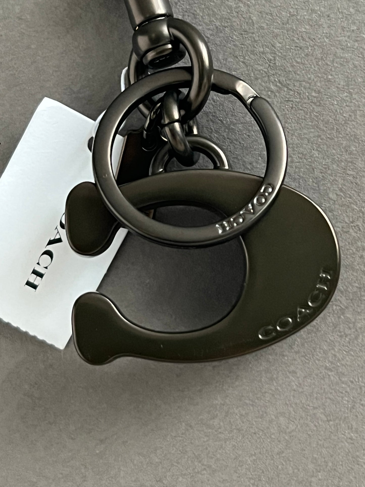 Coach Signature Inlay Key Fob