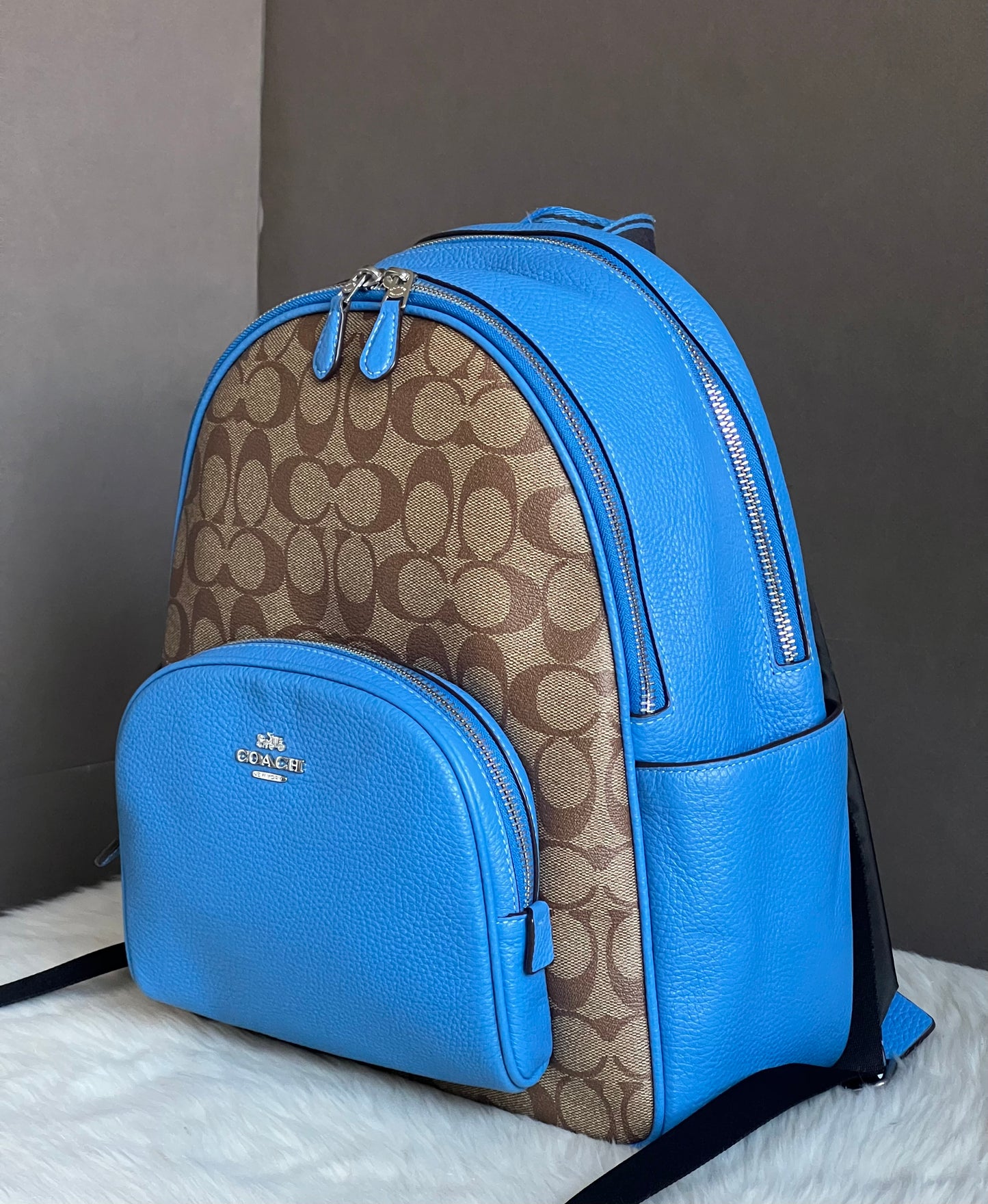 Coach Court Backpack In Signature Canvas