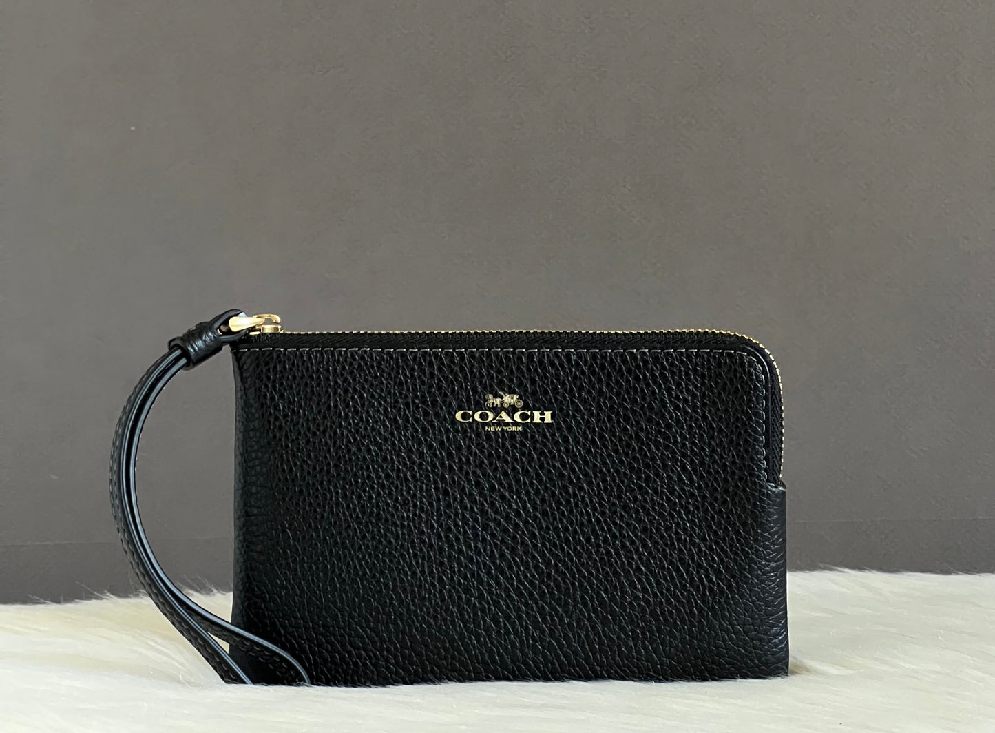Coach Corner Zip Wristlet