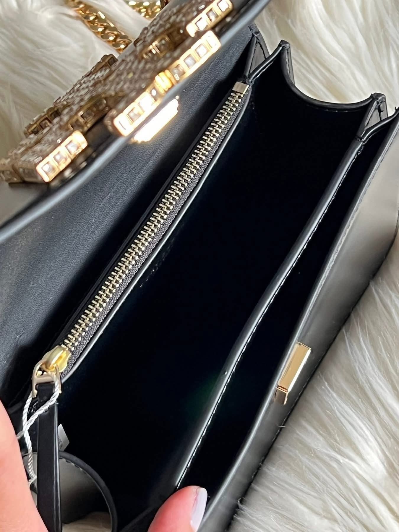 Tory Burch Eleanor Pave Spazzolato Small Convertible Shoulder Bag