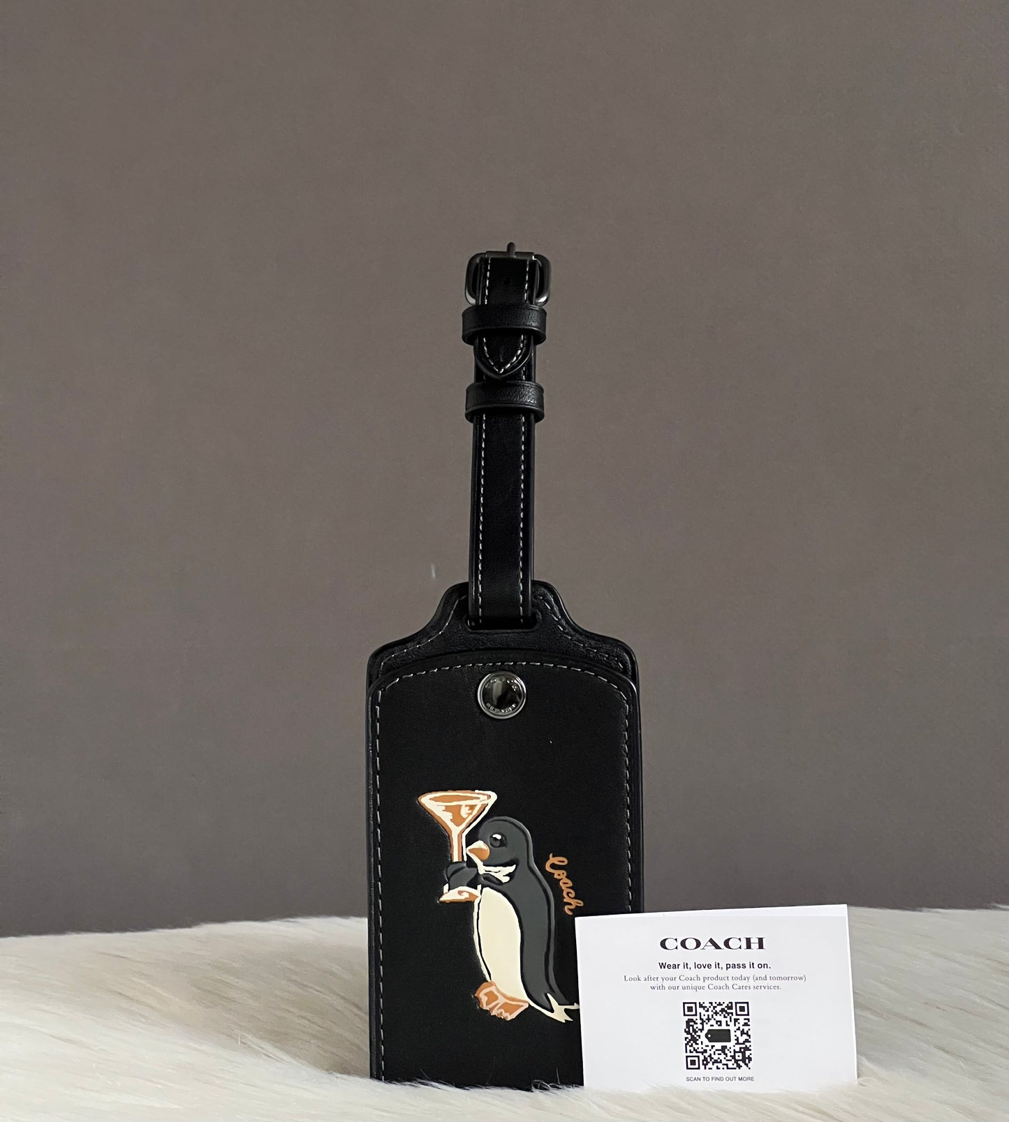 Coach Penguin Luggage Tag